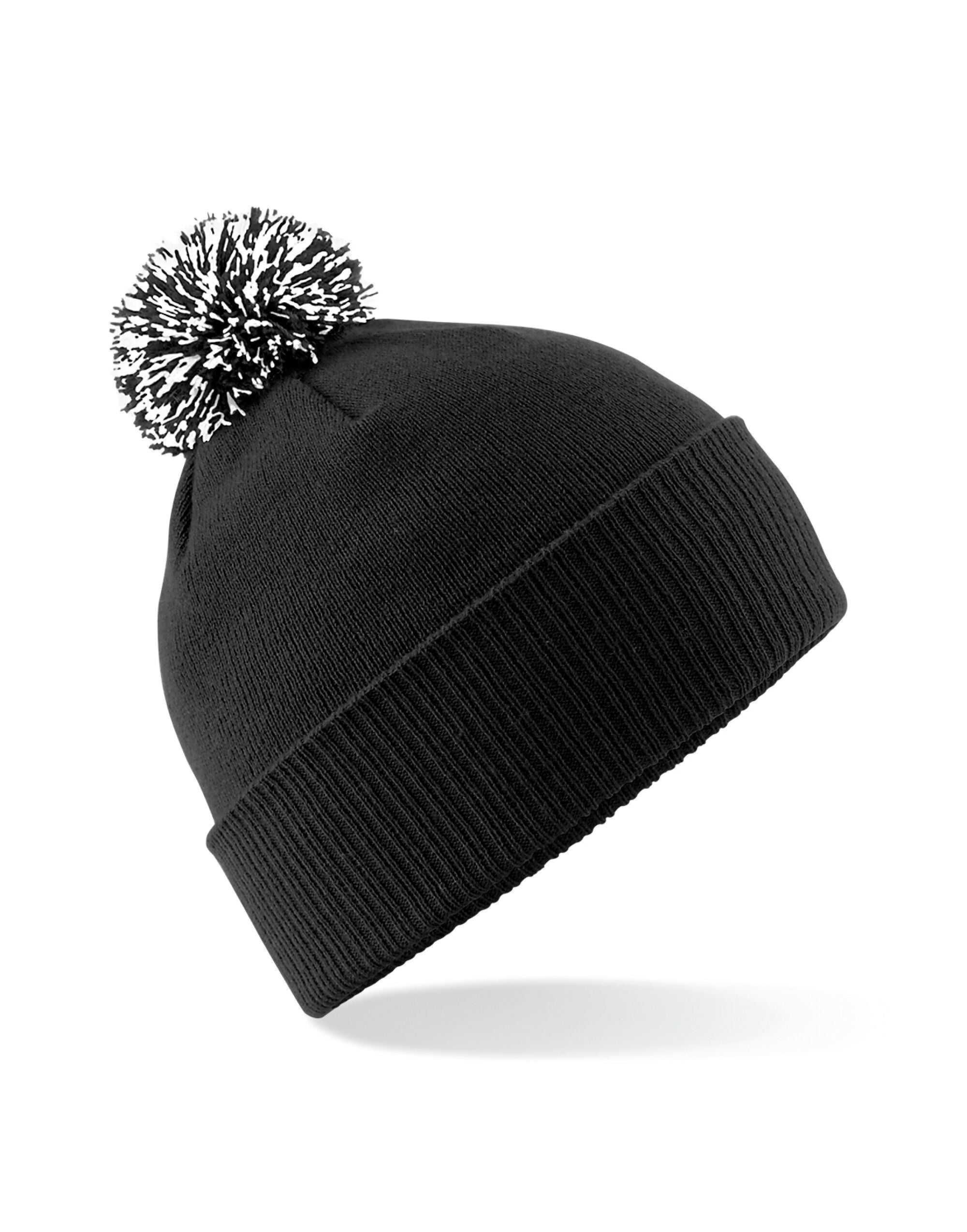 Beechfield Snowstar® Beanie B450 - Black White O S - Customisable Beanies