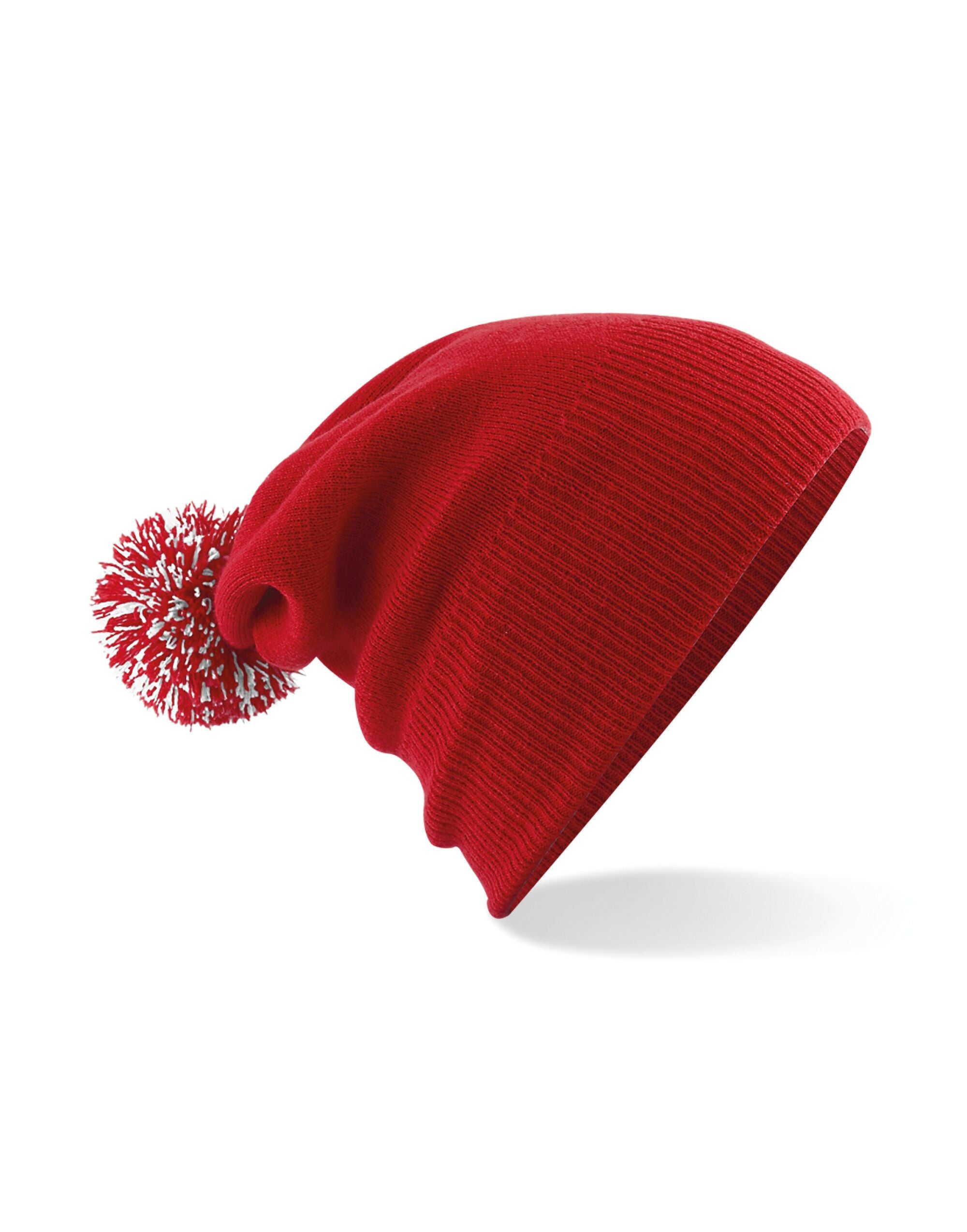 Beechfield Snowstar® Beanie B450 - Classic Red White O S - Customisable Beanies