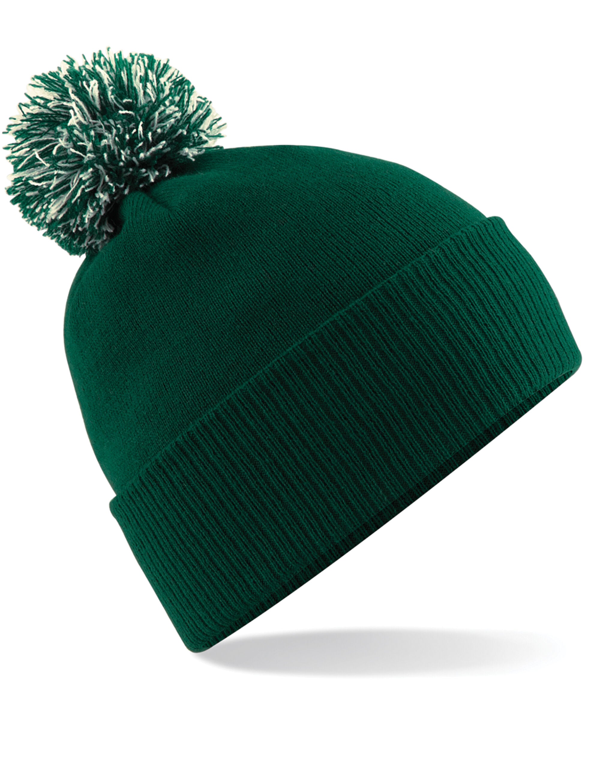 Beechfield Snowstar® Beanie B450 - Bottle Green Off White O S - Customisable Beanies