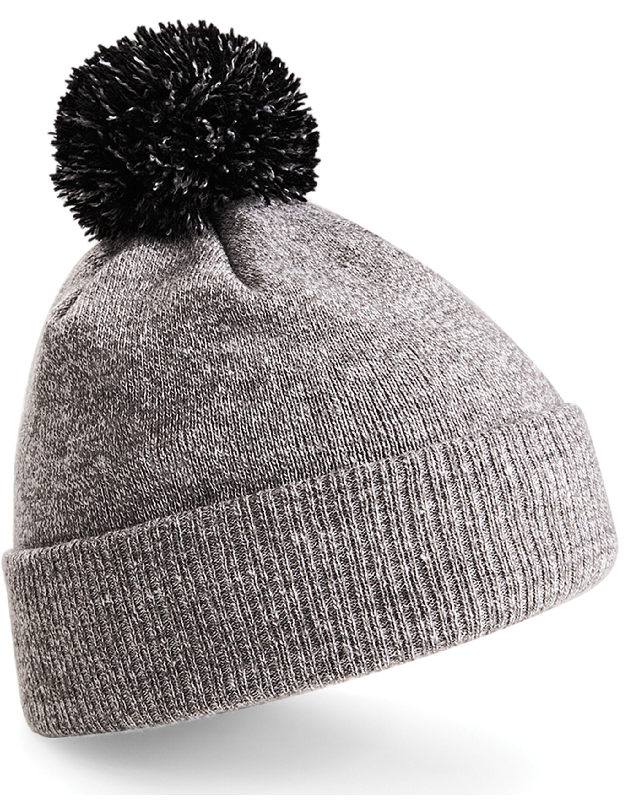 Beechfield Snowstar® Beanie B450 - Heather Grey Black O S - Customisable Beanies