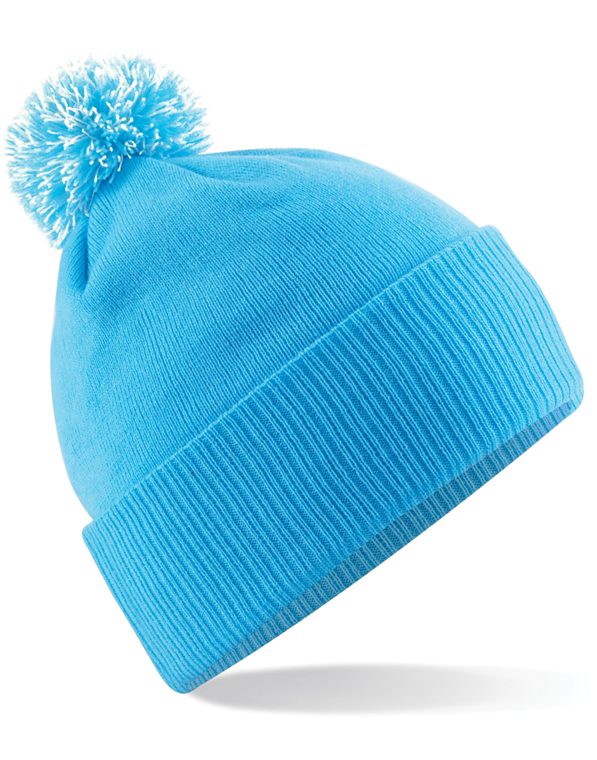 Beechfield Snowstar® Beanie B450 - Surf Blue Off White O S - Customisable Beanies
