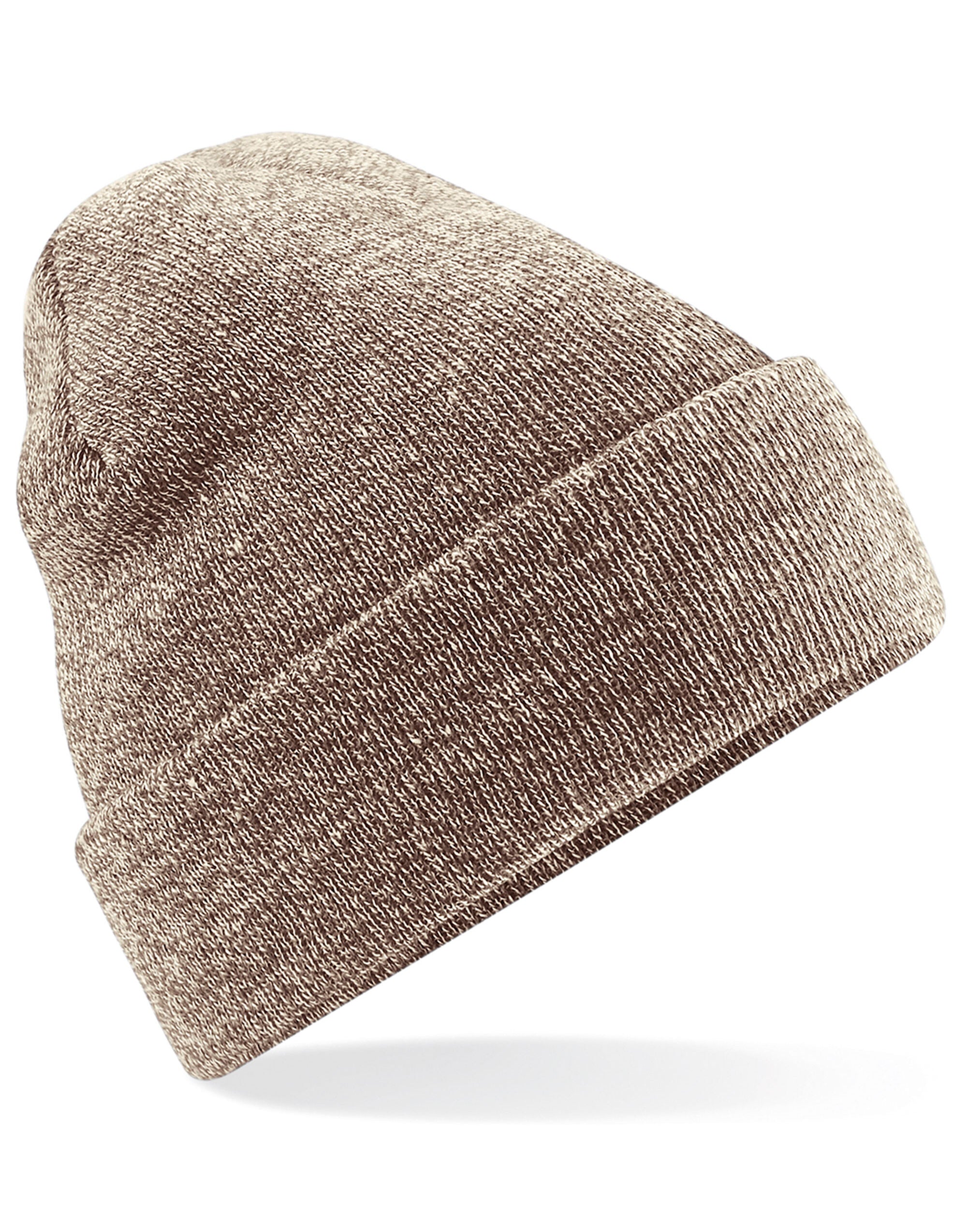 Beechfield Original Cuffed Beanie B45 - Heather Oatmeal O S - Customisable Beanies