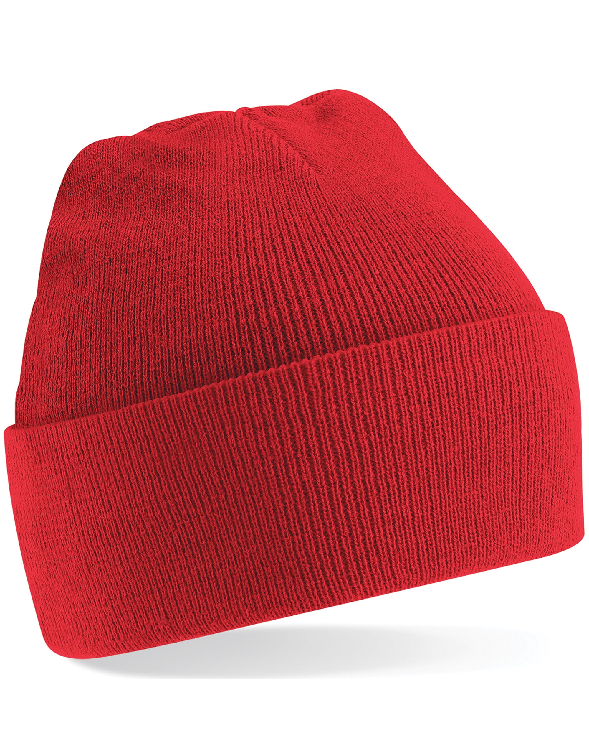 Beechfield Original Cuffed Beanie B45 - Bright Red O S - Customisable Beanies