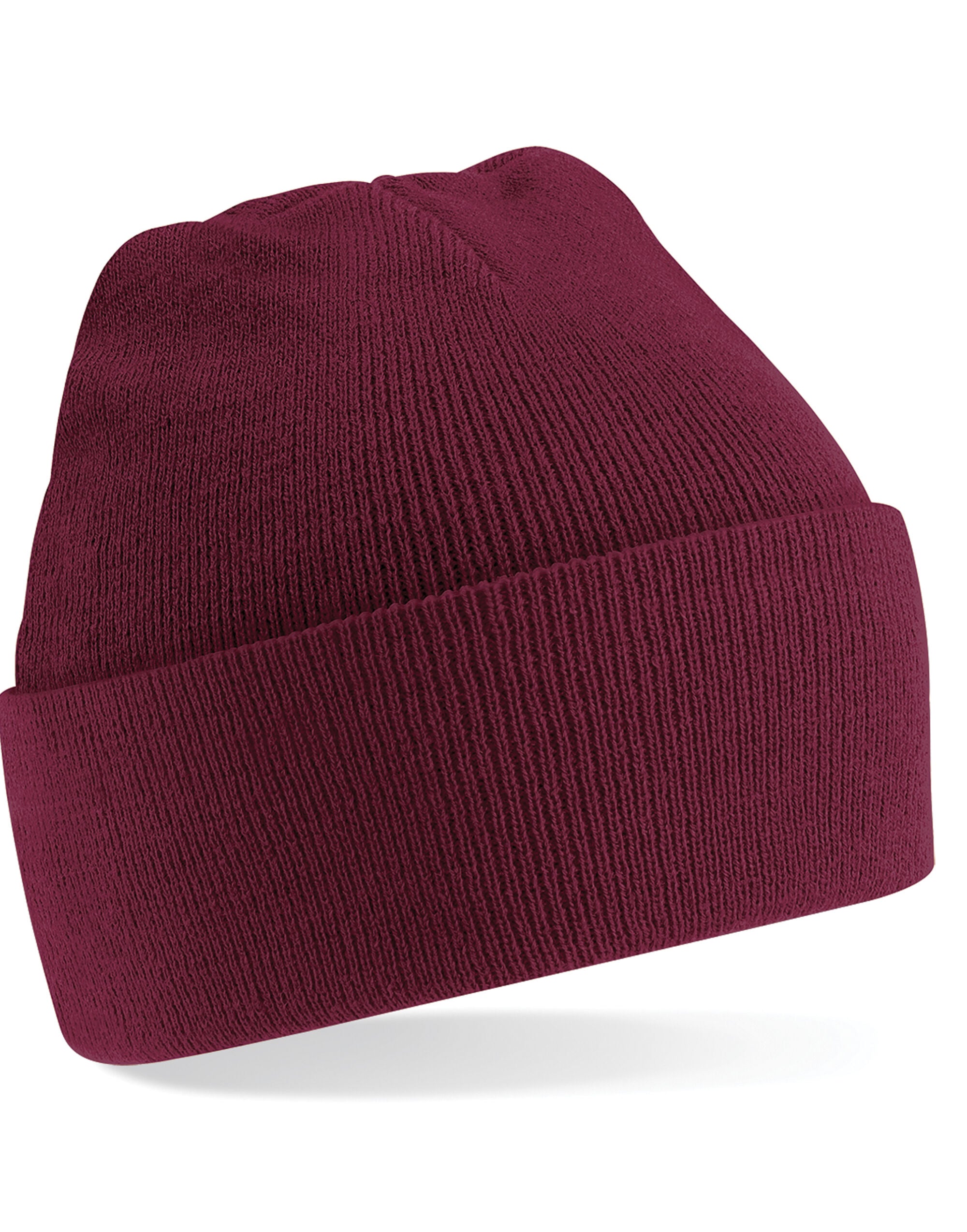 Beechfield Original Cuffed Beanie B45 - Burgundy O S - Customisable Beanies