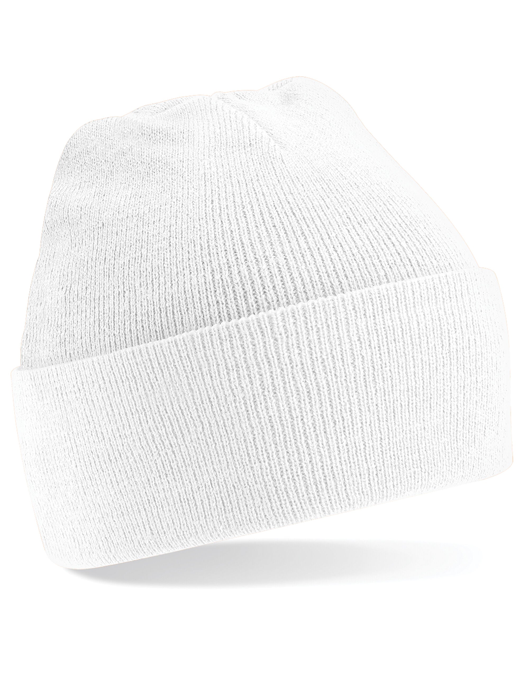 Beechfield Original Cuffed Beanie B45 - White O S - Customisable Beanies