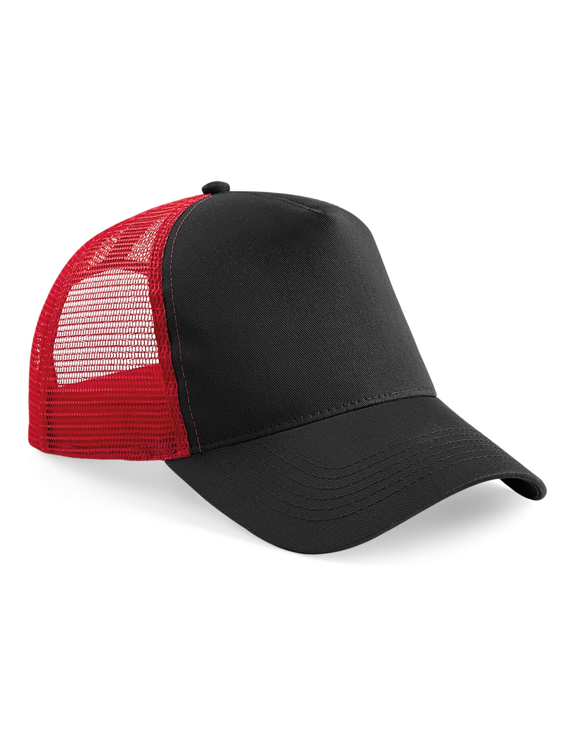 Beechfield Snapback Trucker B640 - Black Classic Red O S - Customisable Caps