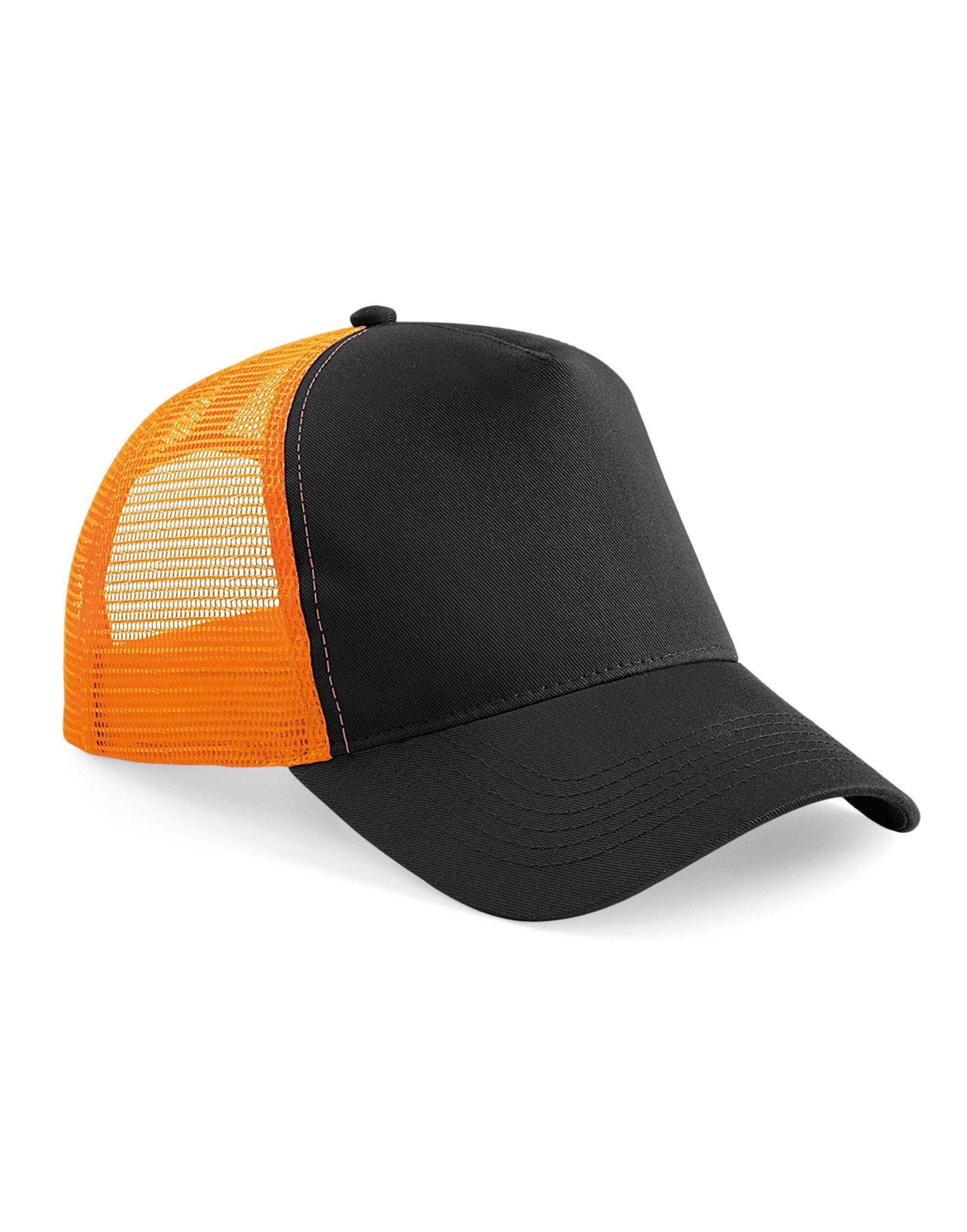 Beechfield Snapback Trucker B640 - Black Orange O S - Customisable Caps