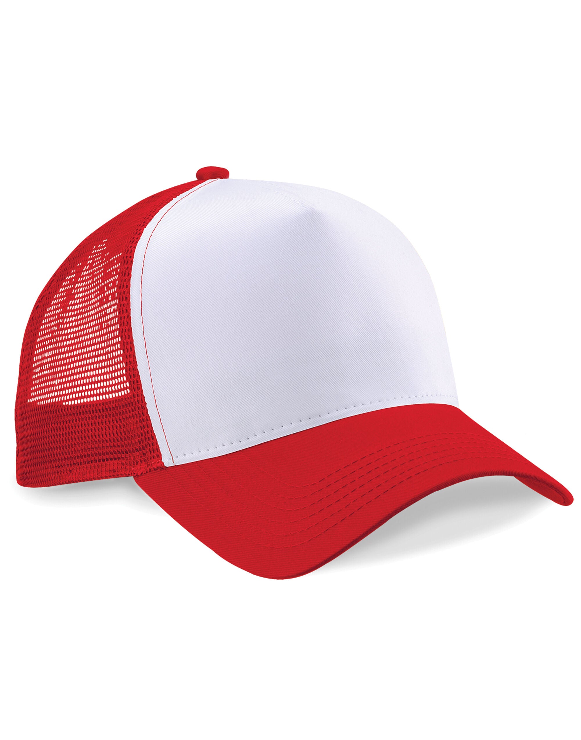Beechfield Snapback Trucker B640 - Classic Red White O S - Customisable Caps