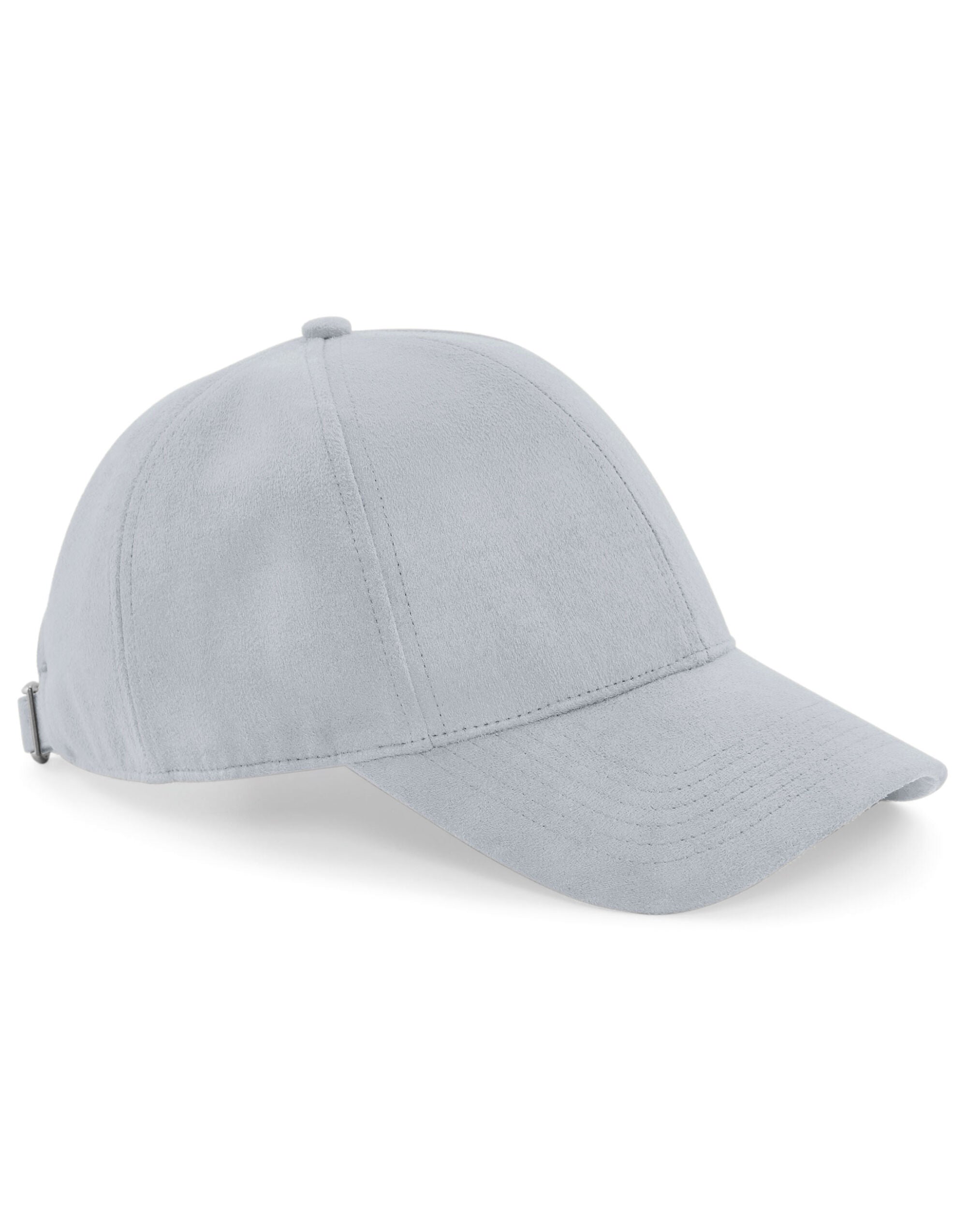 Beechfield Faux Suede 6 Panel Cap B656 - Light Grey O S - Customisable Caps