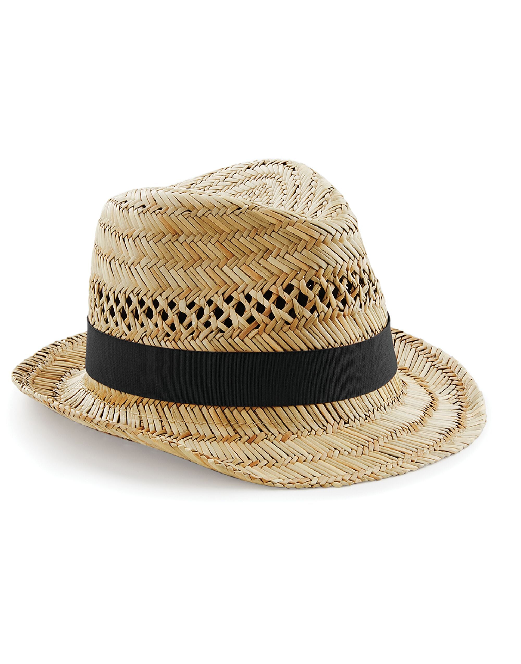 Beechfield Straw Summer Trilby B730 - - Customisable Beanies