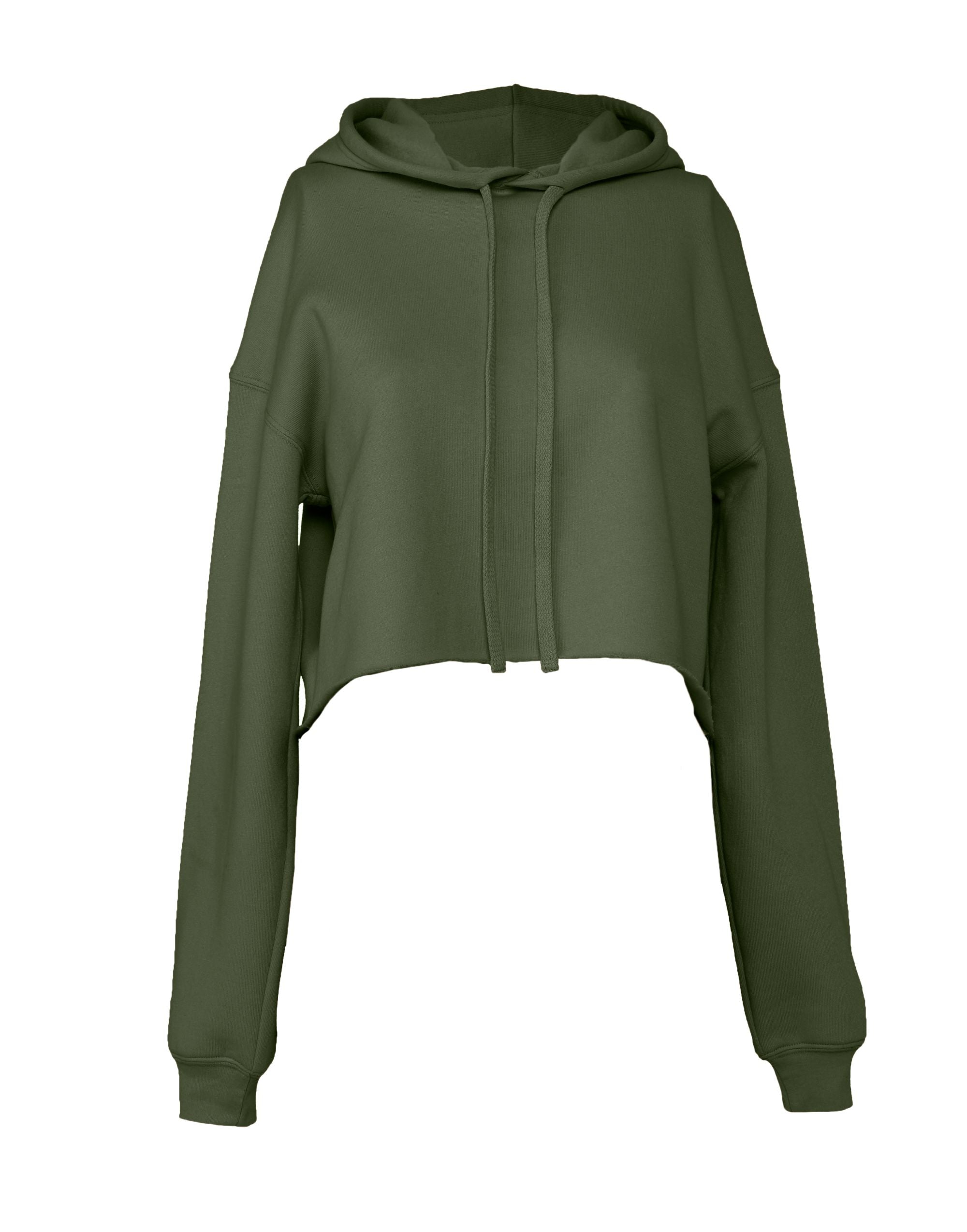 Bella Womens Cropped Fleece Hoody BE7502 - - Customisable Sweatshirts