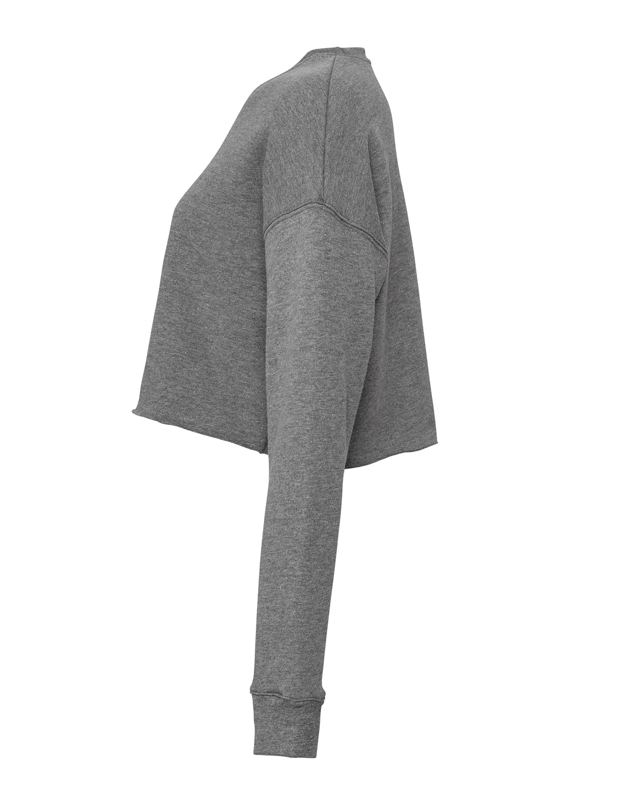 Bella Womens Cropped Fleece Sweat BE7503 - Deep Heather - Customisable Sweatshirts