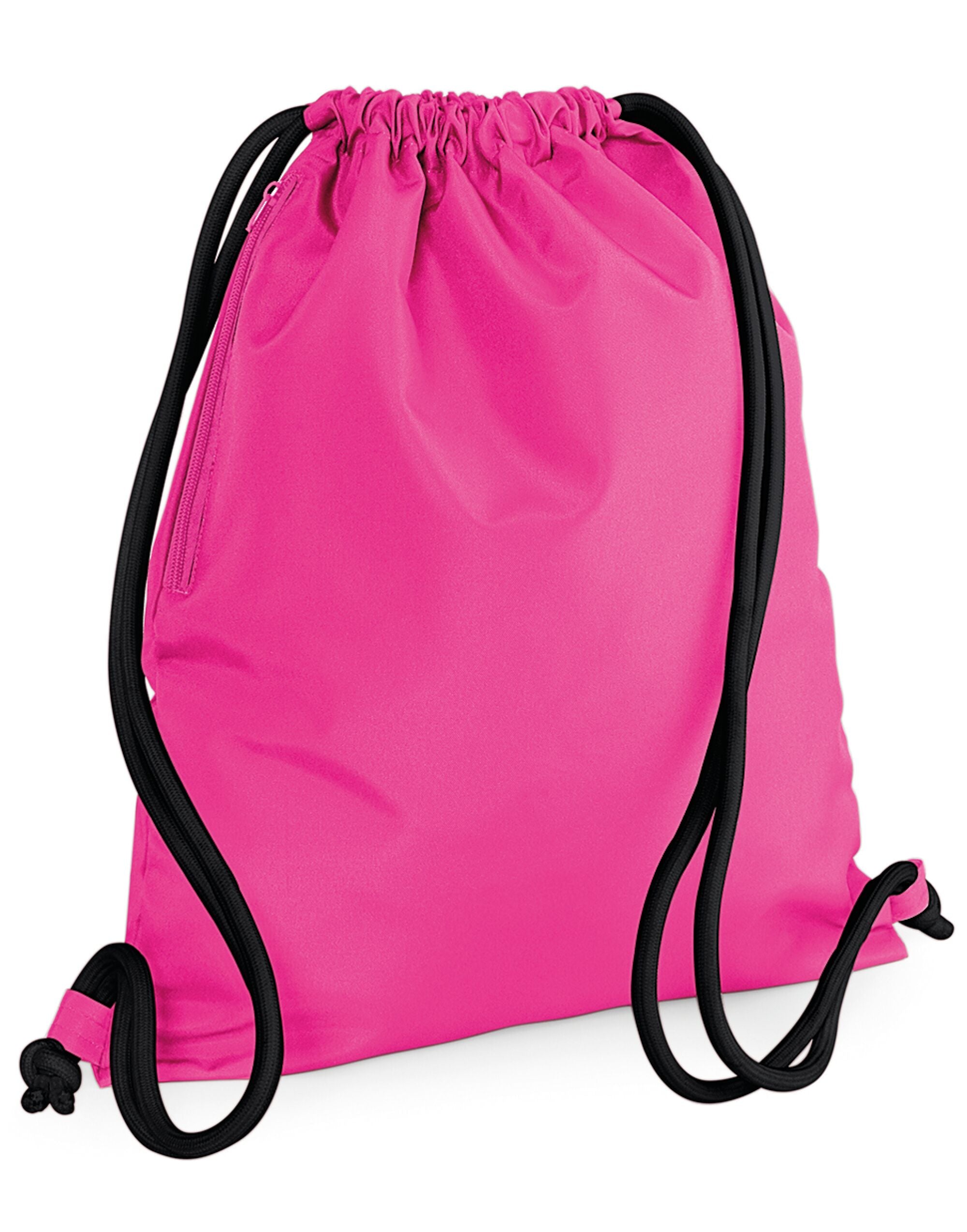 Bagbase Icon Gymsac BG110 - Fuchsia Black O S - Customisable Bags