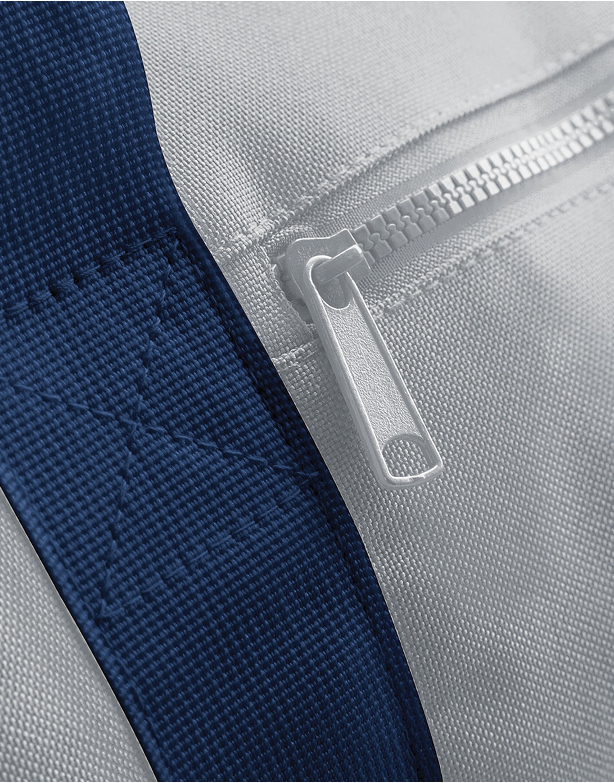 Bagbase Original Barrel Bag BG140 - Light Grey French Navy O S - Customisable Bags