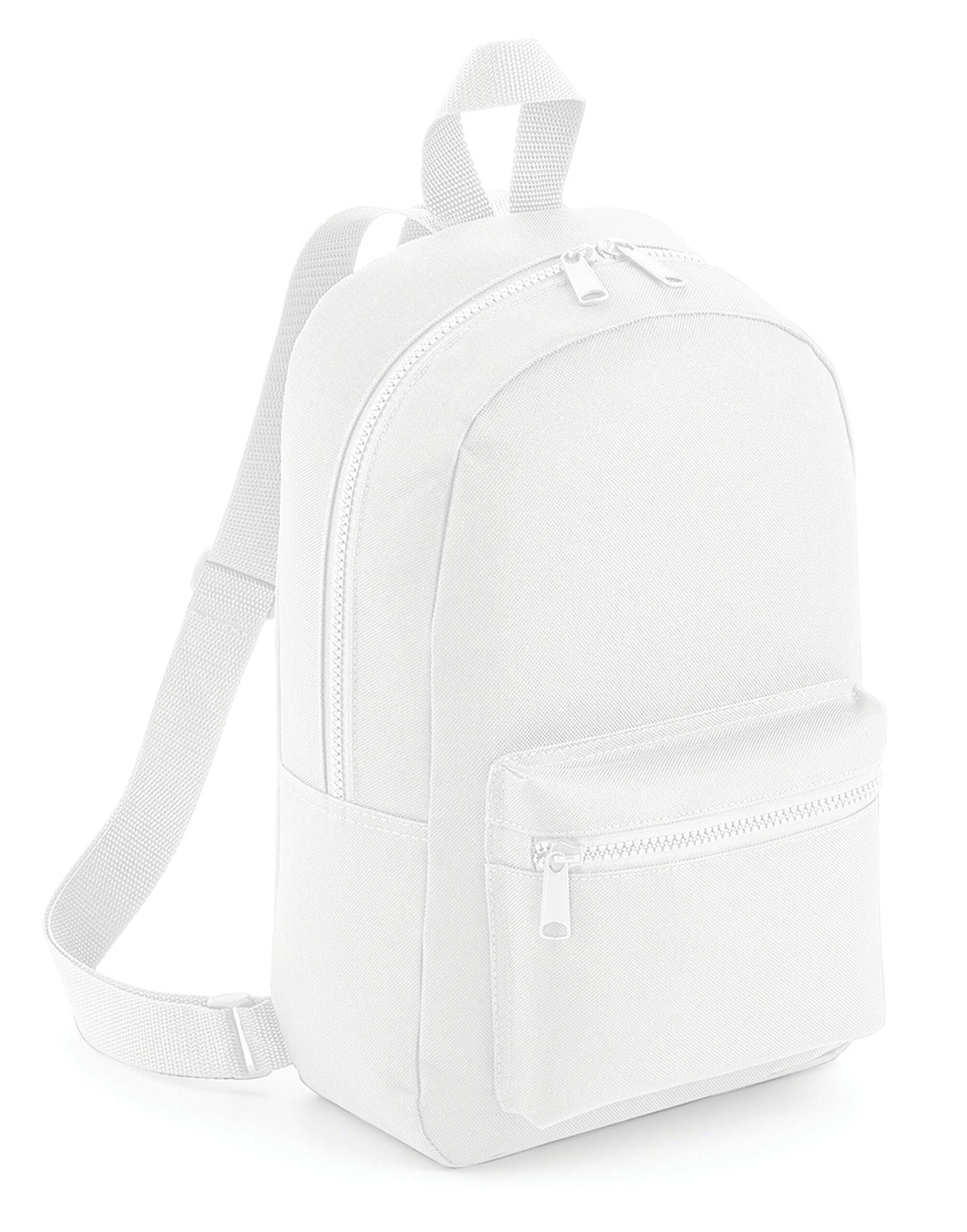 Bagbase Mini Essential Fashion Backpack BG153 - White O S - Customisable Bags