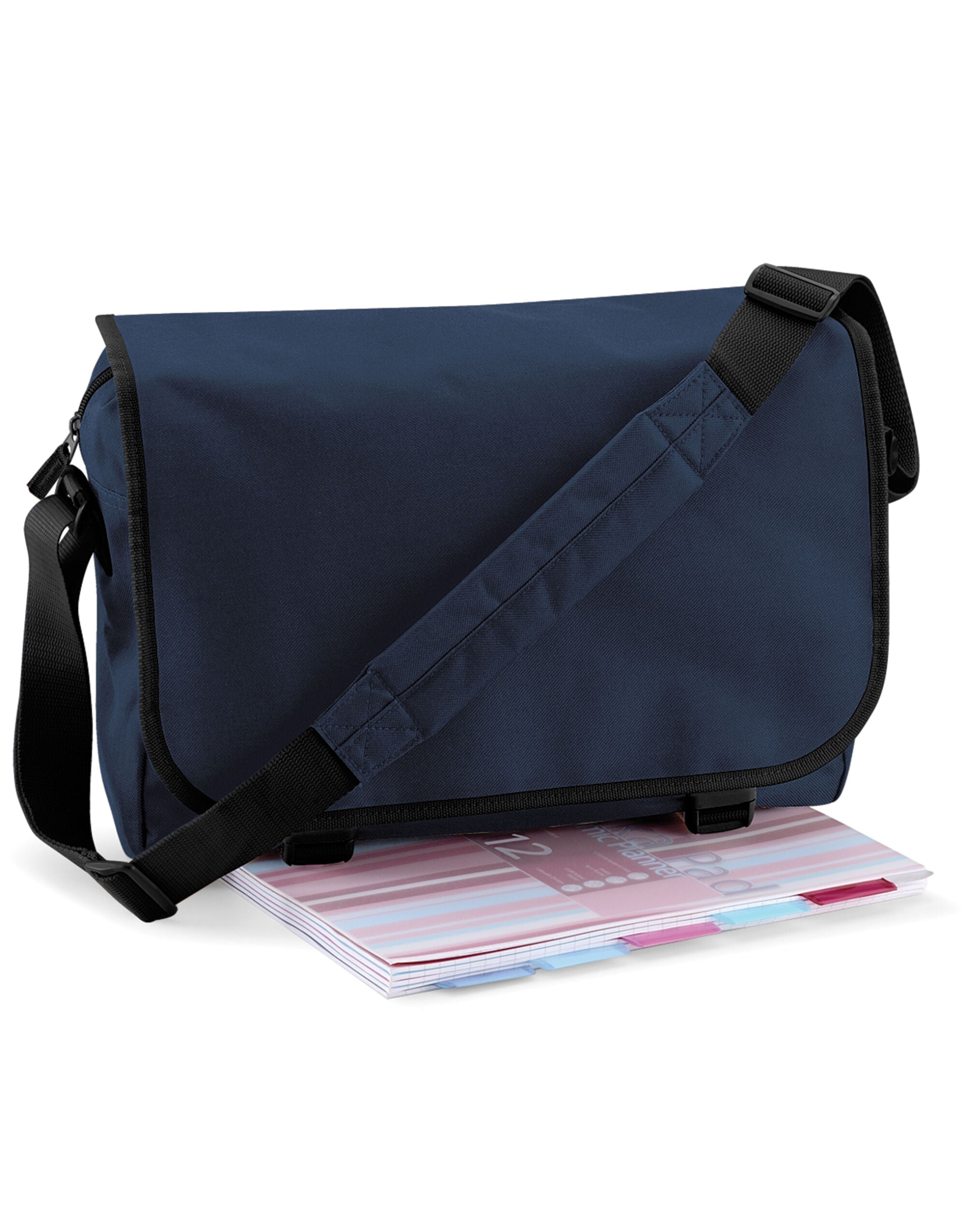 Bagbase Messenger Bag BG21 - French Navy O S - Customisable Bags
