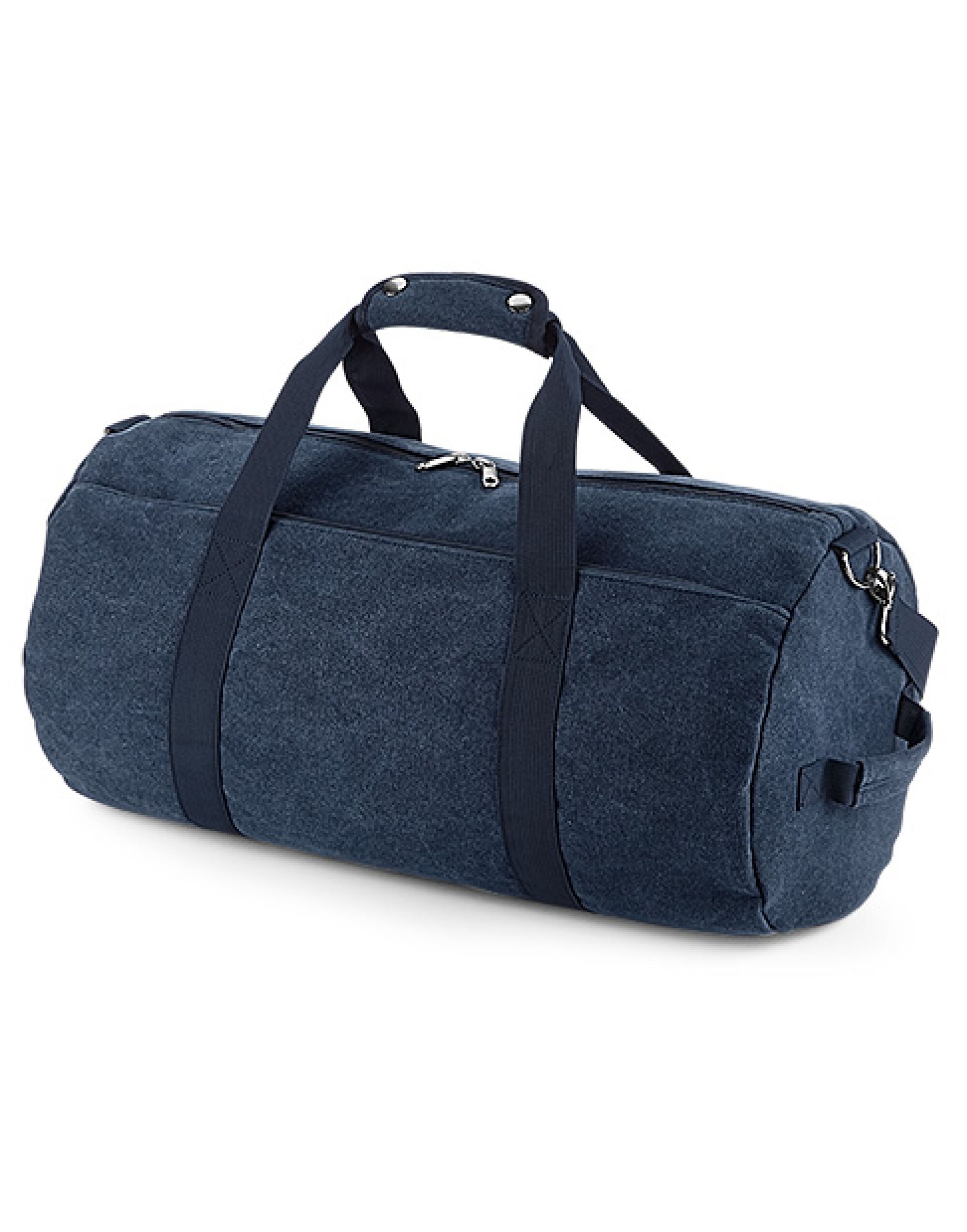 Bagbase Vintage Canval Barrel Bag bg655 - Vintage Oxford Navy O S - Customisable Bags