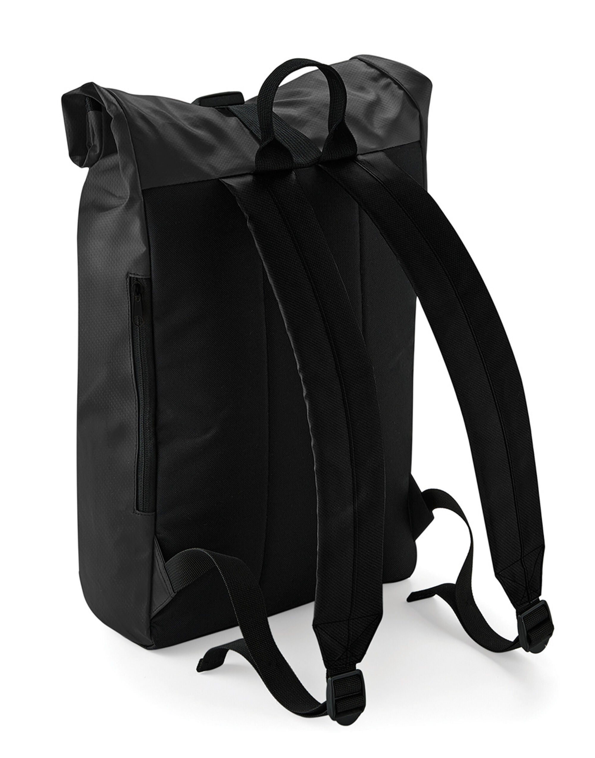 Bagbase Tarp Roll Top Backpack bg815 - Black O S - Customisable Bags