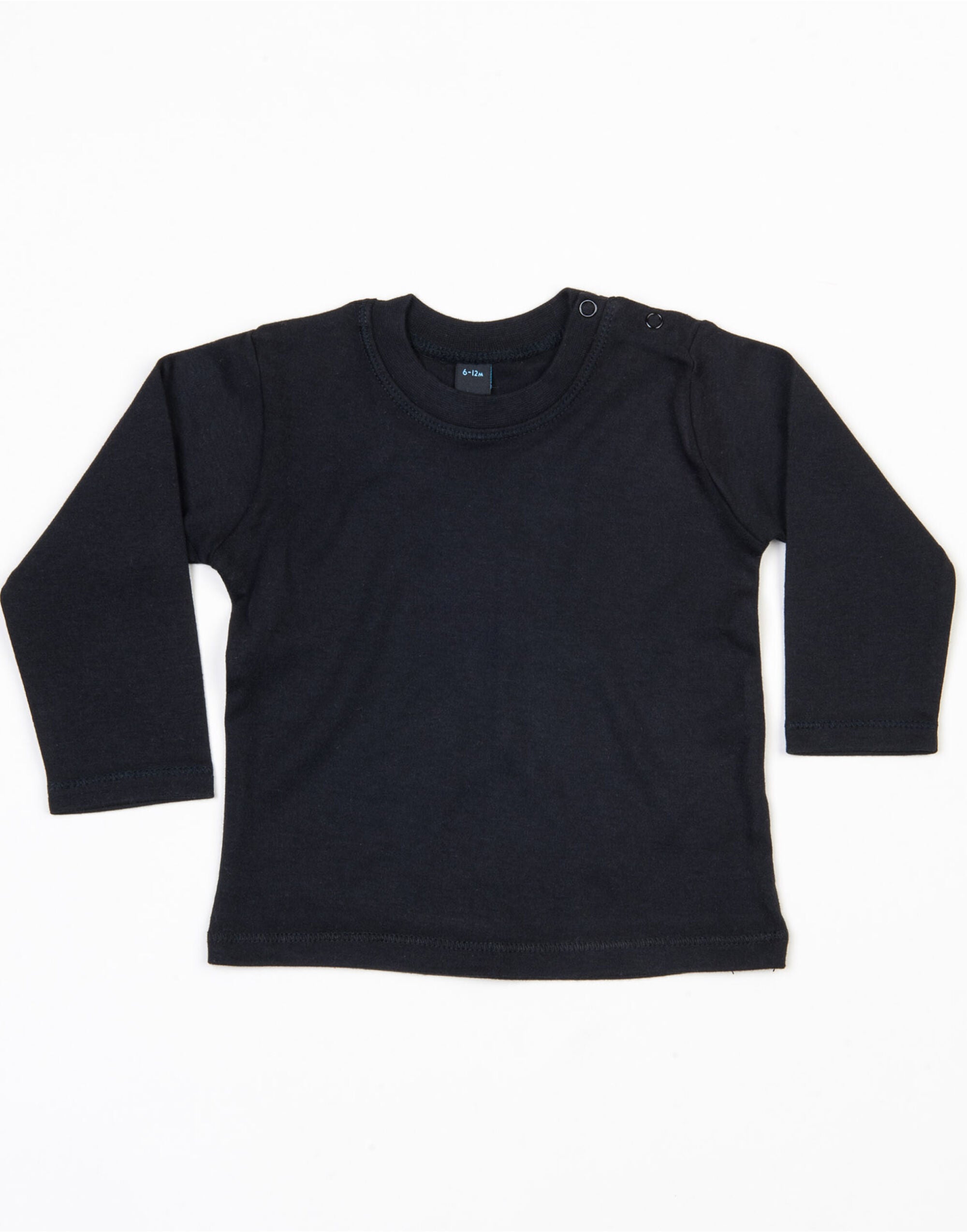 Babybugz Baby Long Sleeve T BZ11 - Black - Customisable
