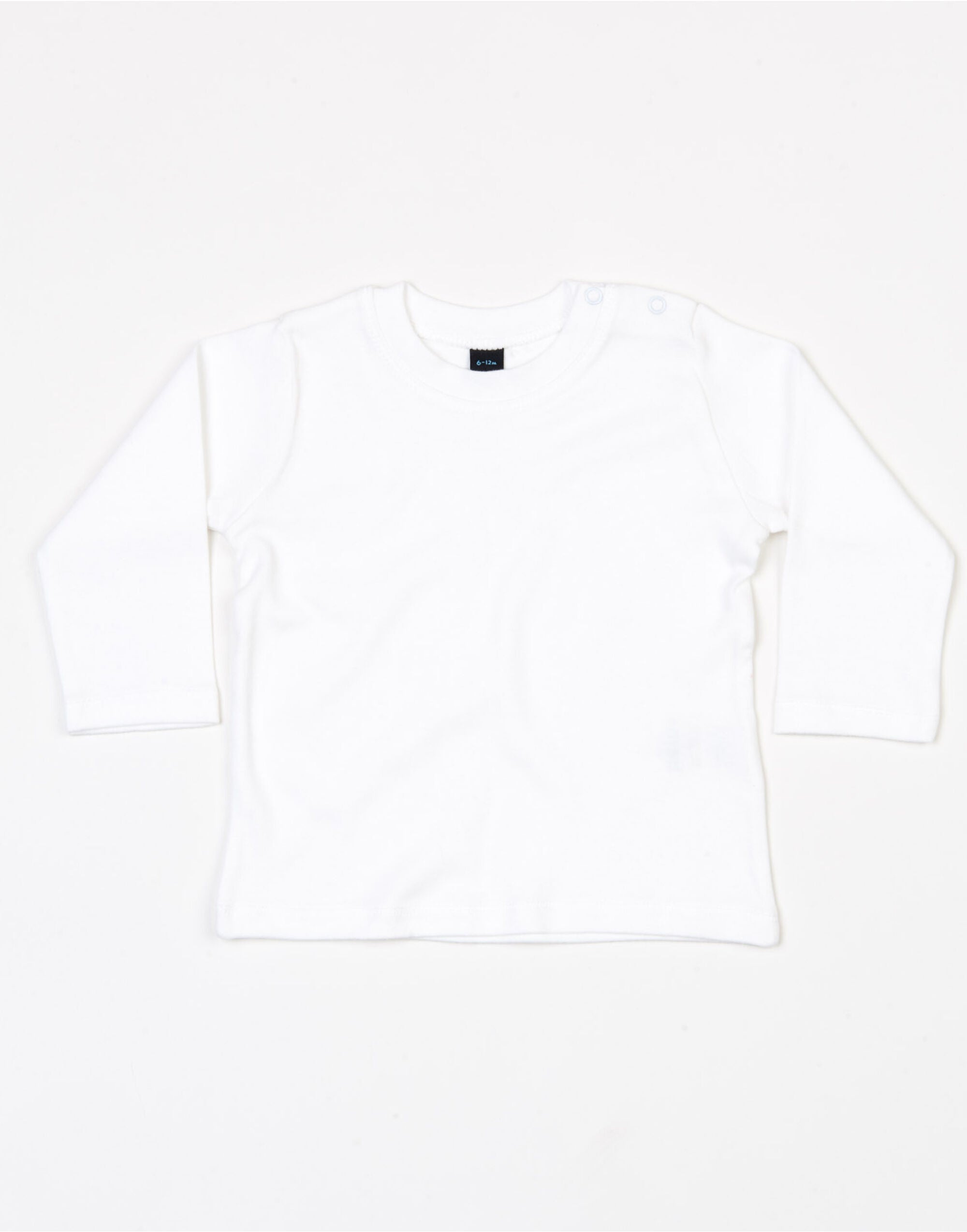 Babybugz Baby Long Sleeve T BZ11 - White - Customisable