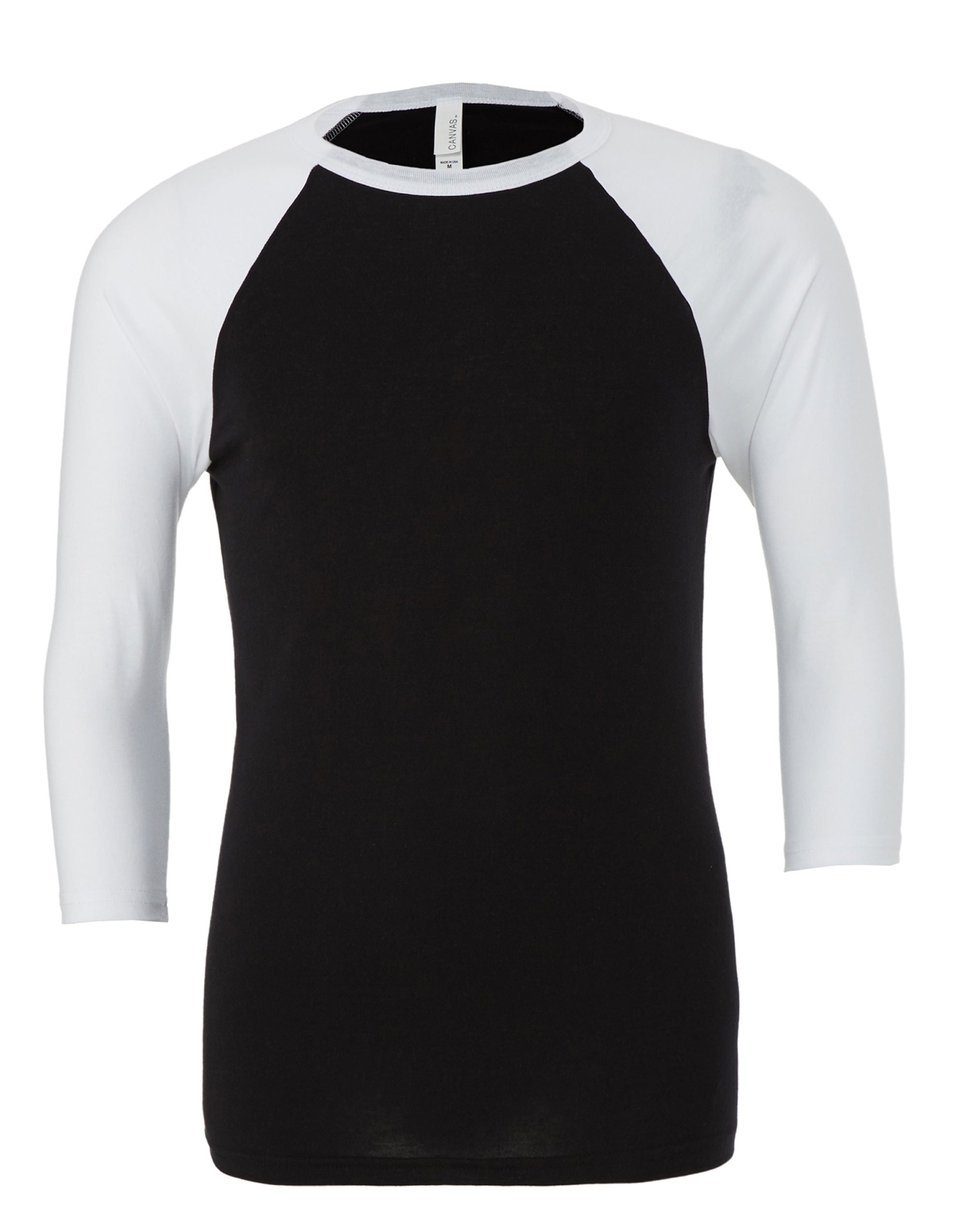 Bella Canvas Unisex 3/4 Sleeve Baseball Tee CA3200 - - Customisable
