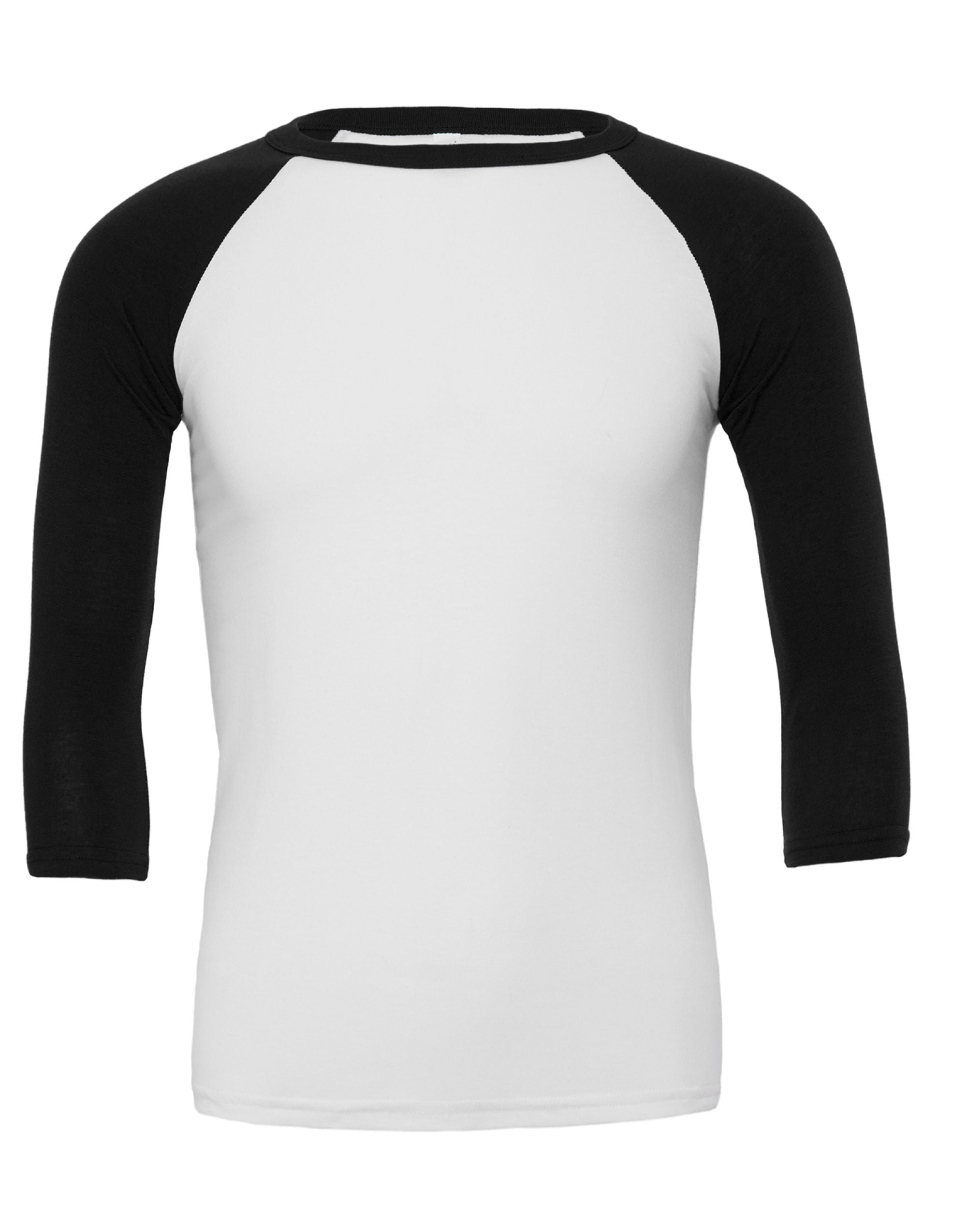 Bella Canvas Unisex 3/4 Sleeve Baseball Tee CA3200 - - Customisable