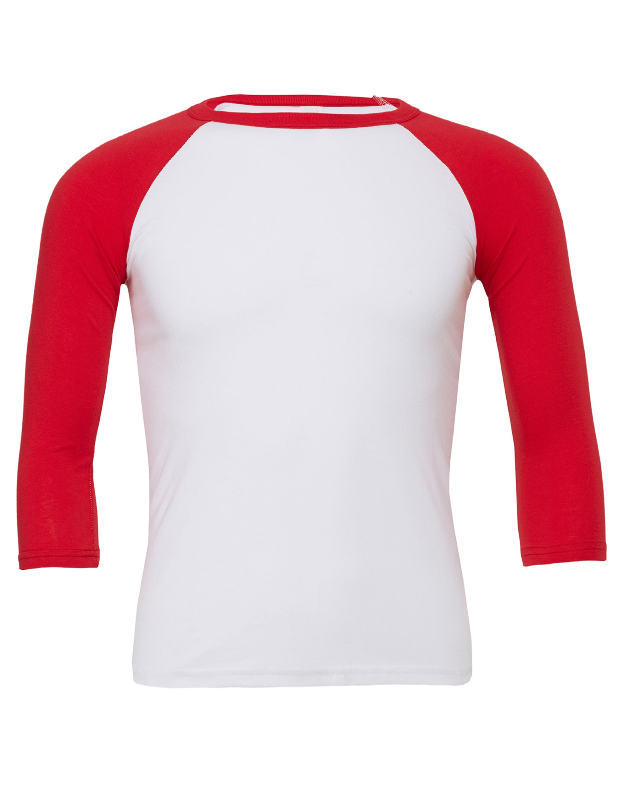 Bella Canvas Unisex 3/4 Sleeve Baseball Tee CA3200 - - Customisable