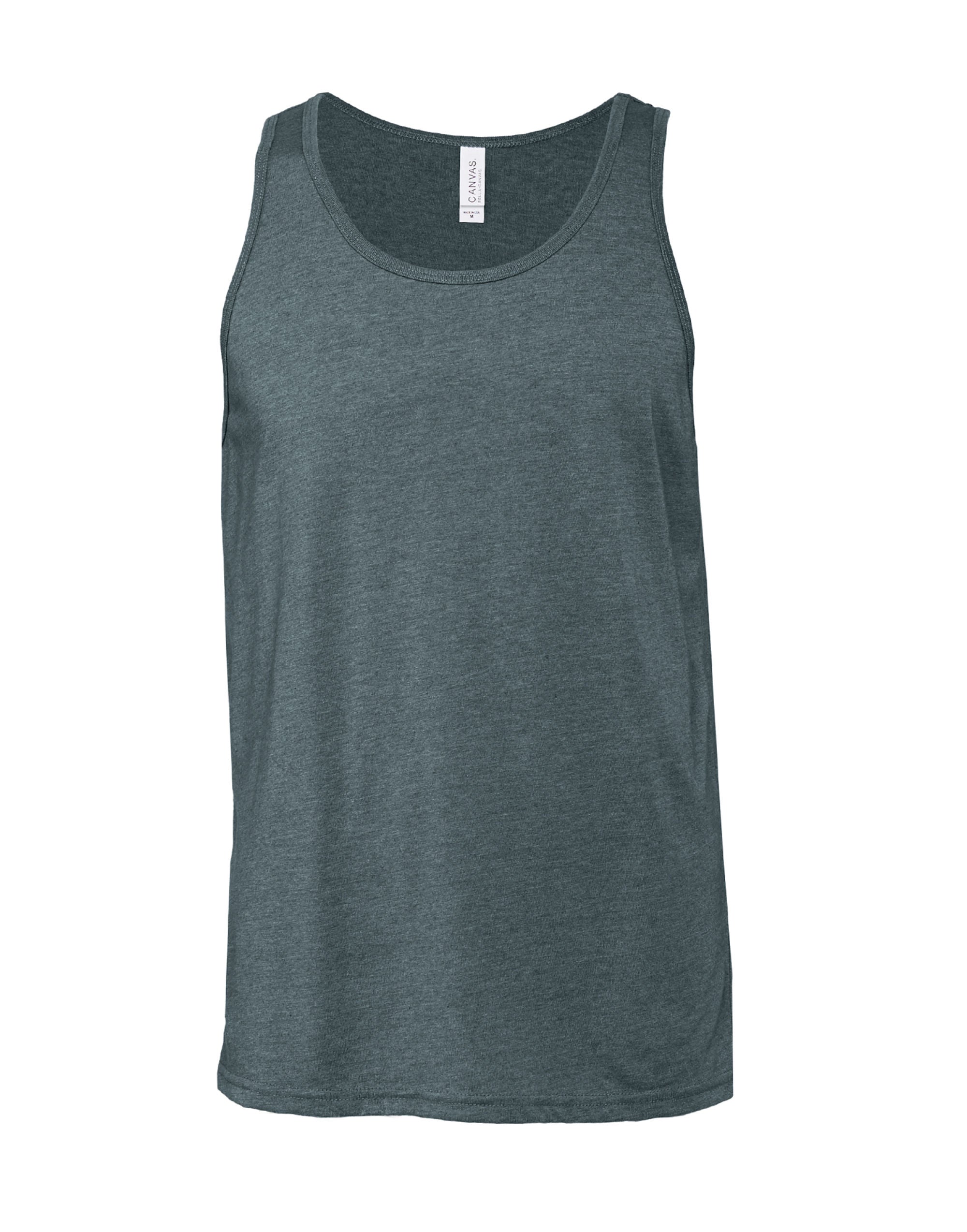 Bella Canvas Unisex Jersey Tank CA3480 - Heather Slate - Customisable T-Shirts