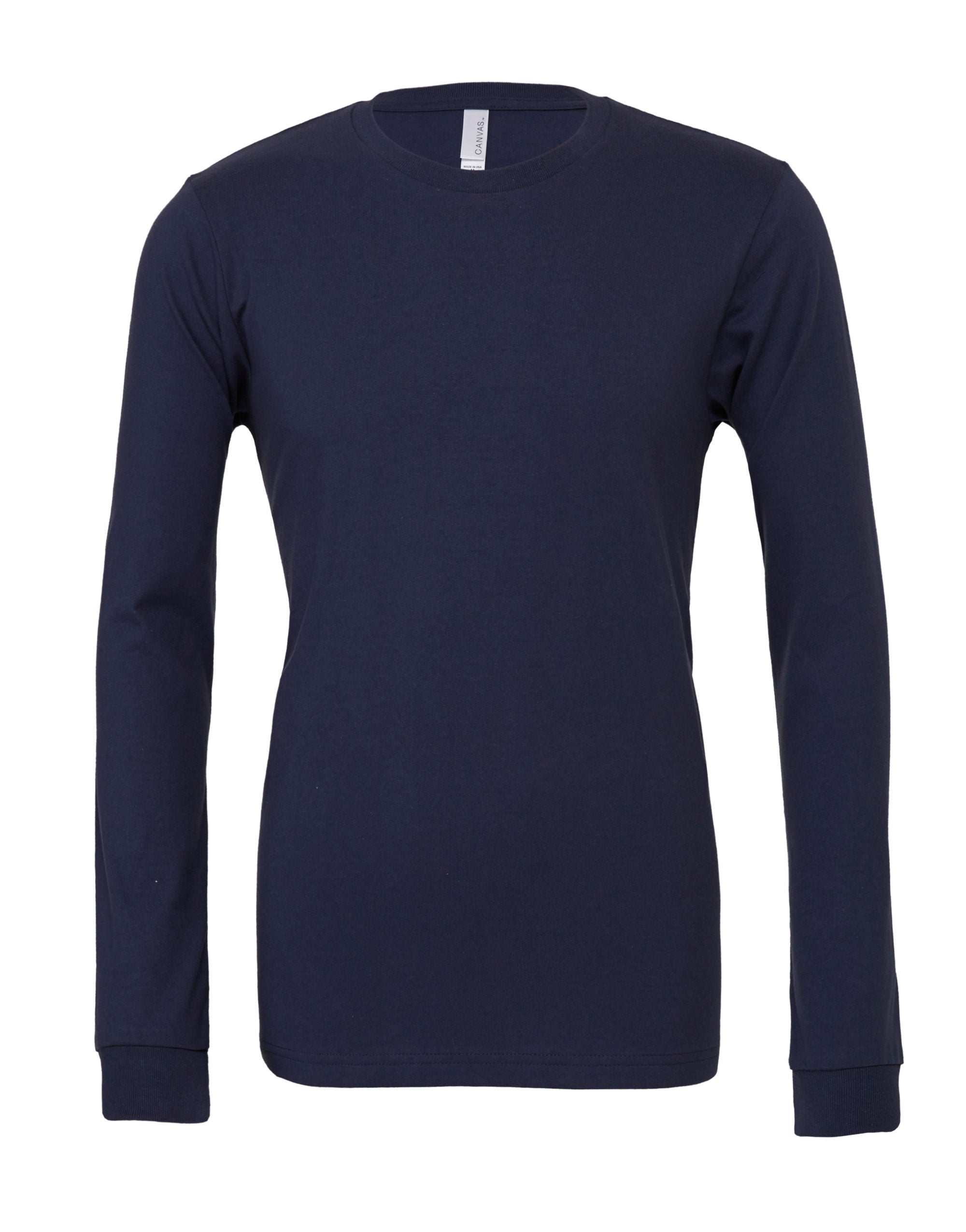 Bella Canvas Unisex Jersey LS Tee CA3501 - Navy - Customisable