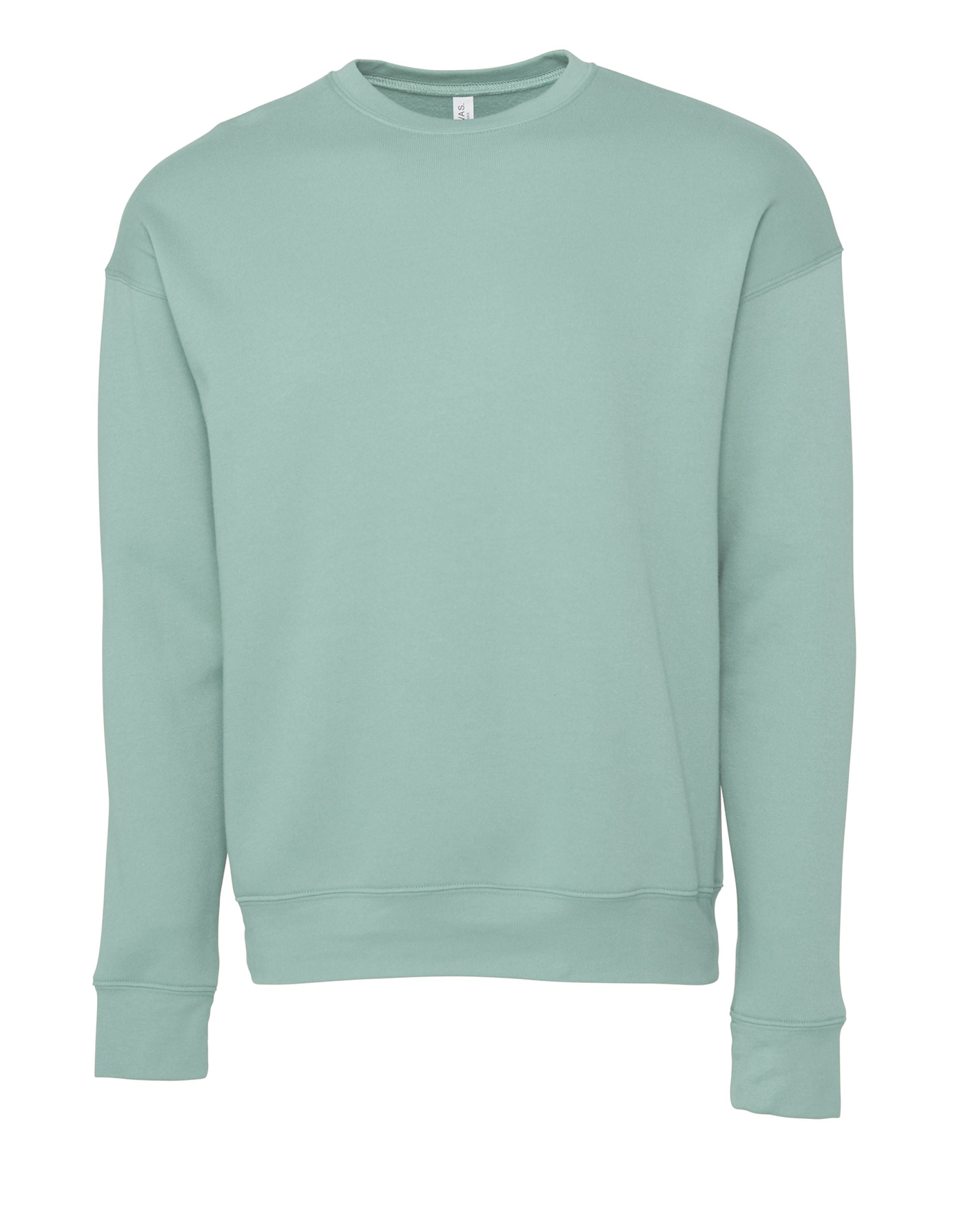 Bella Canvas Unisex Drop Shoulder Fleece Sweat ca3945 - Dusty Blue - Customisable Outerwear