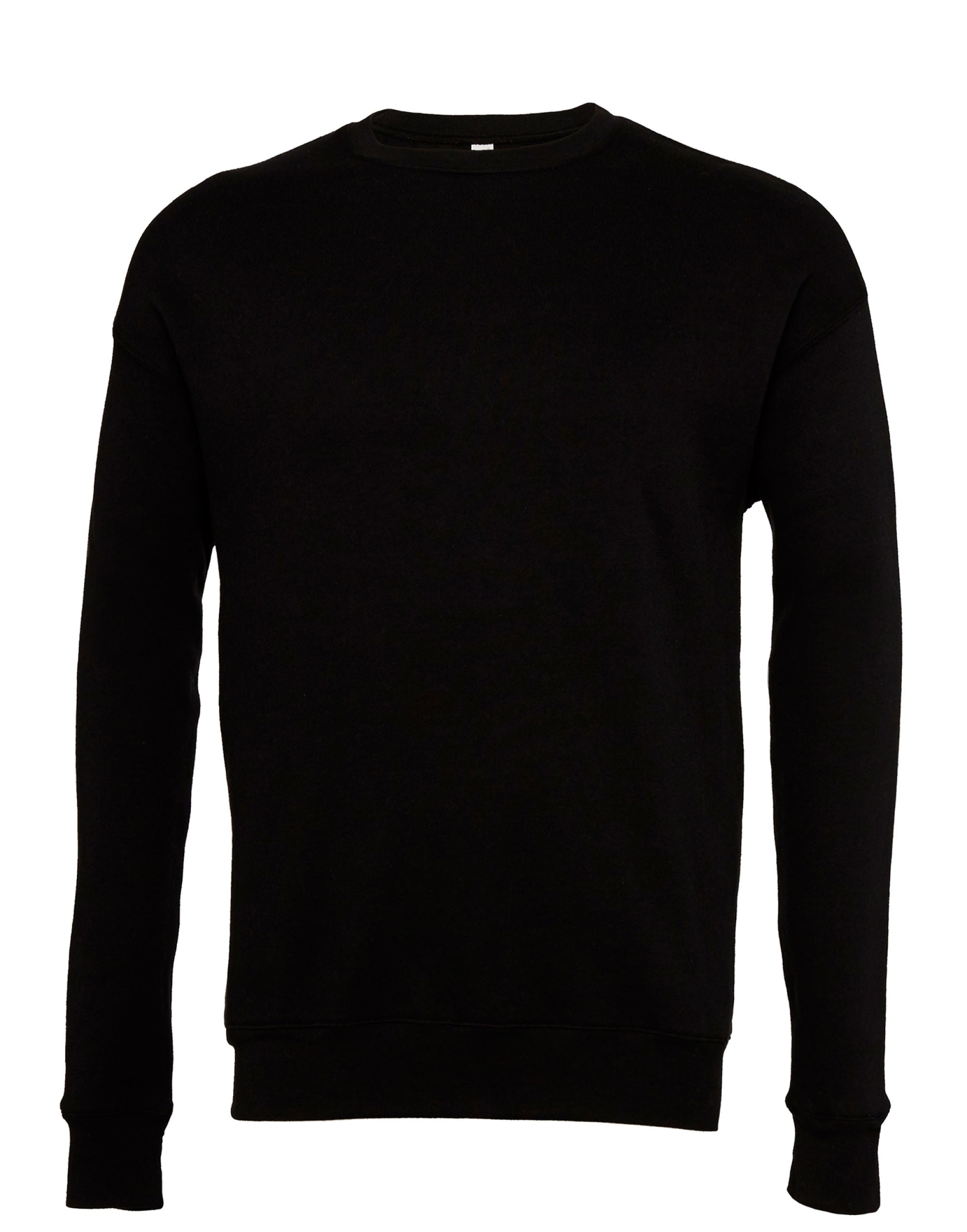 Bella Canvas Unisex Drop Shoulder Fleece Sweat ca3945 - Black - Customisable Outerwear