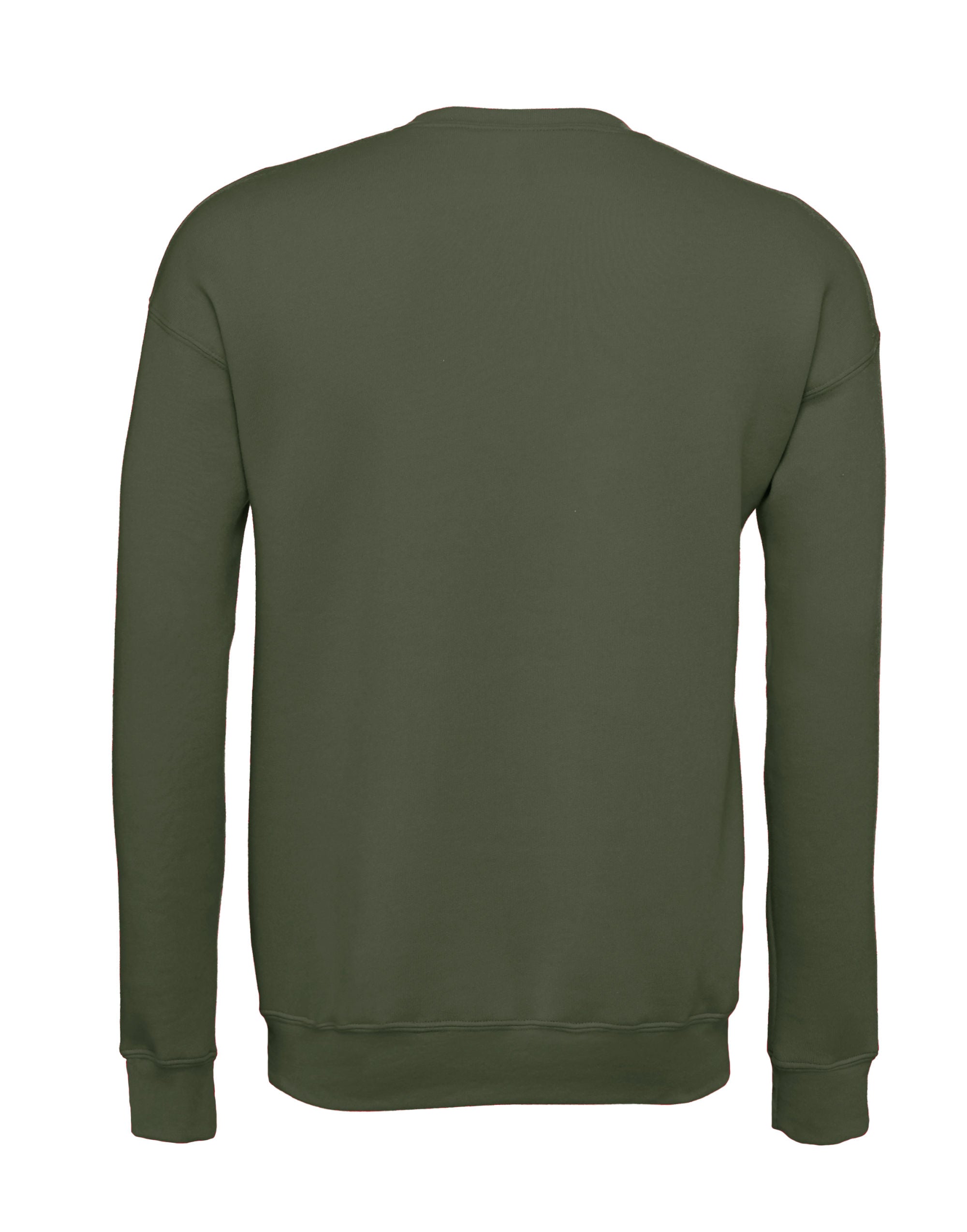 Bella Canvas Unisex Drop Shoulder Fleece Sweat ca3945 - Military Green - Customisable Outerwear