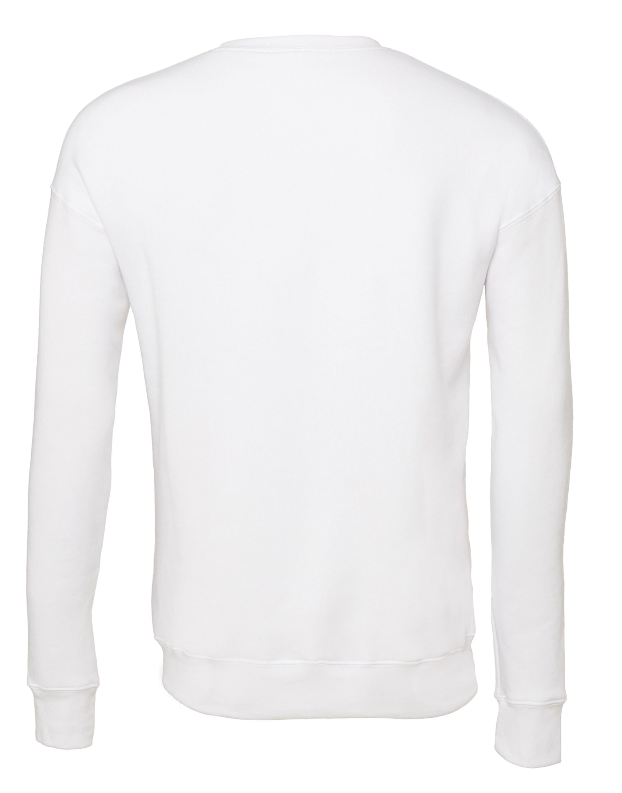 Bella Canvas Unisex Drop Shoulder Fleece Sweat ca3945 - White - Customisable Outerwear