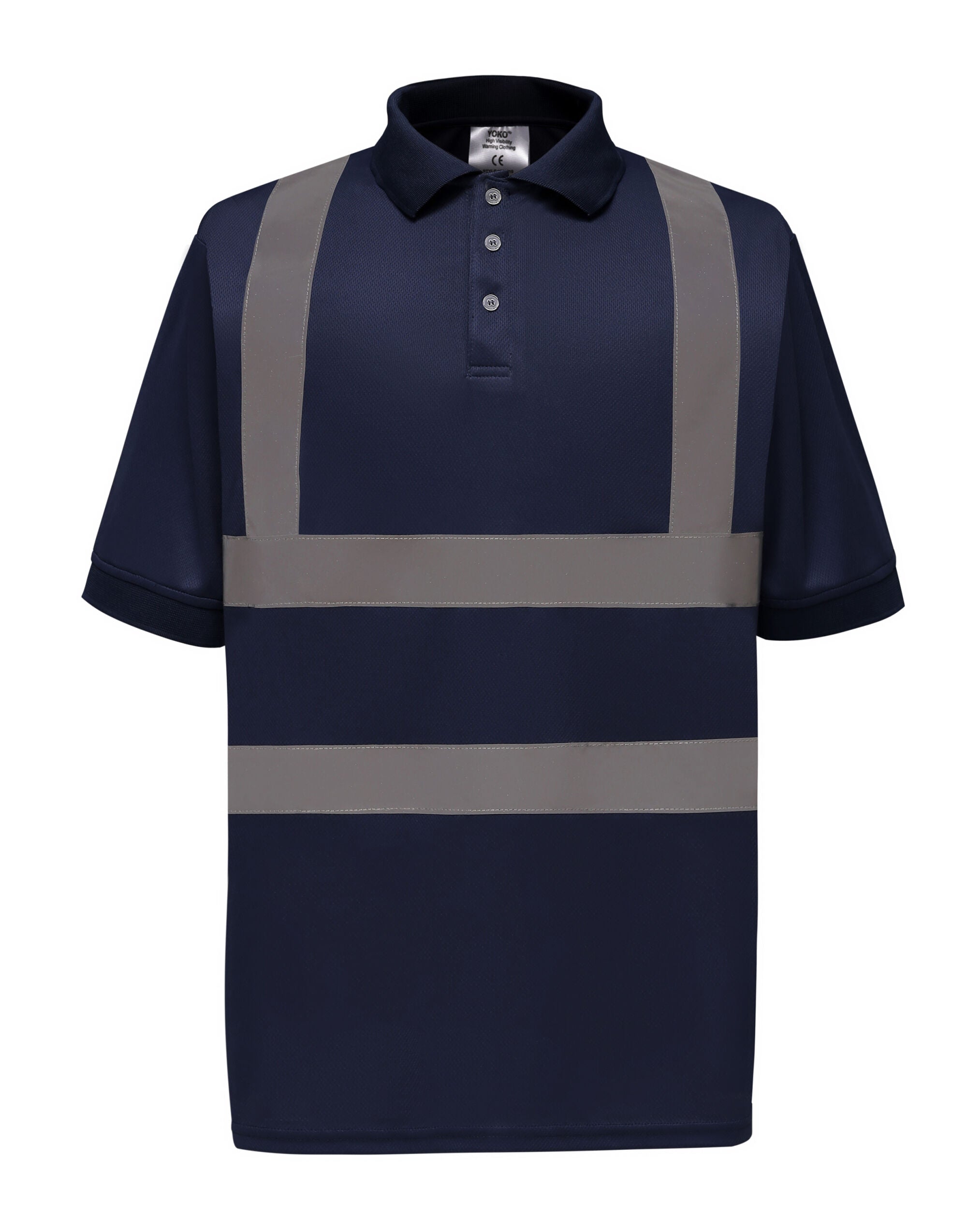 Yoko HV Short Sleeve Polo Shirt hvj210 - Navy - Customisable Hi-Vis Polos