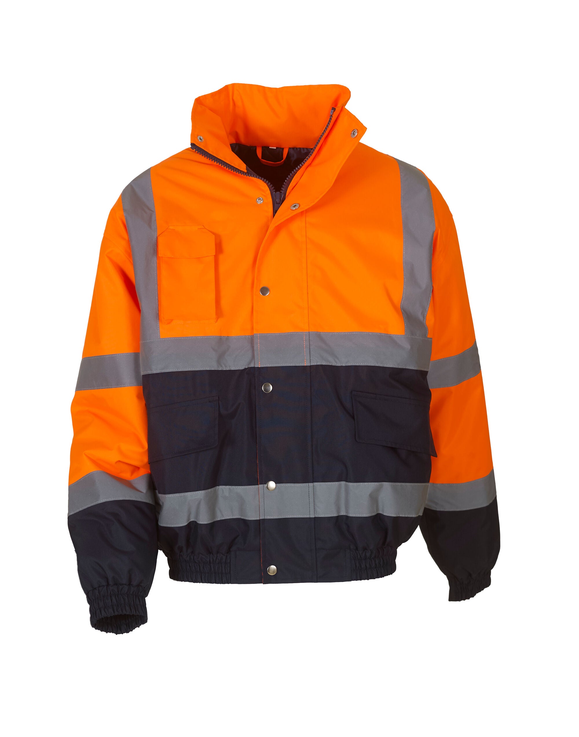 Yoko HV 2 Tone Bomber Jacket HVP218 - Orange Navy - Customisable Jackets