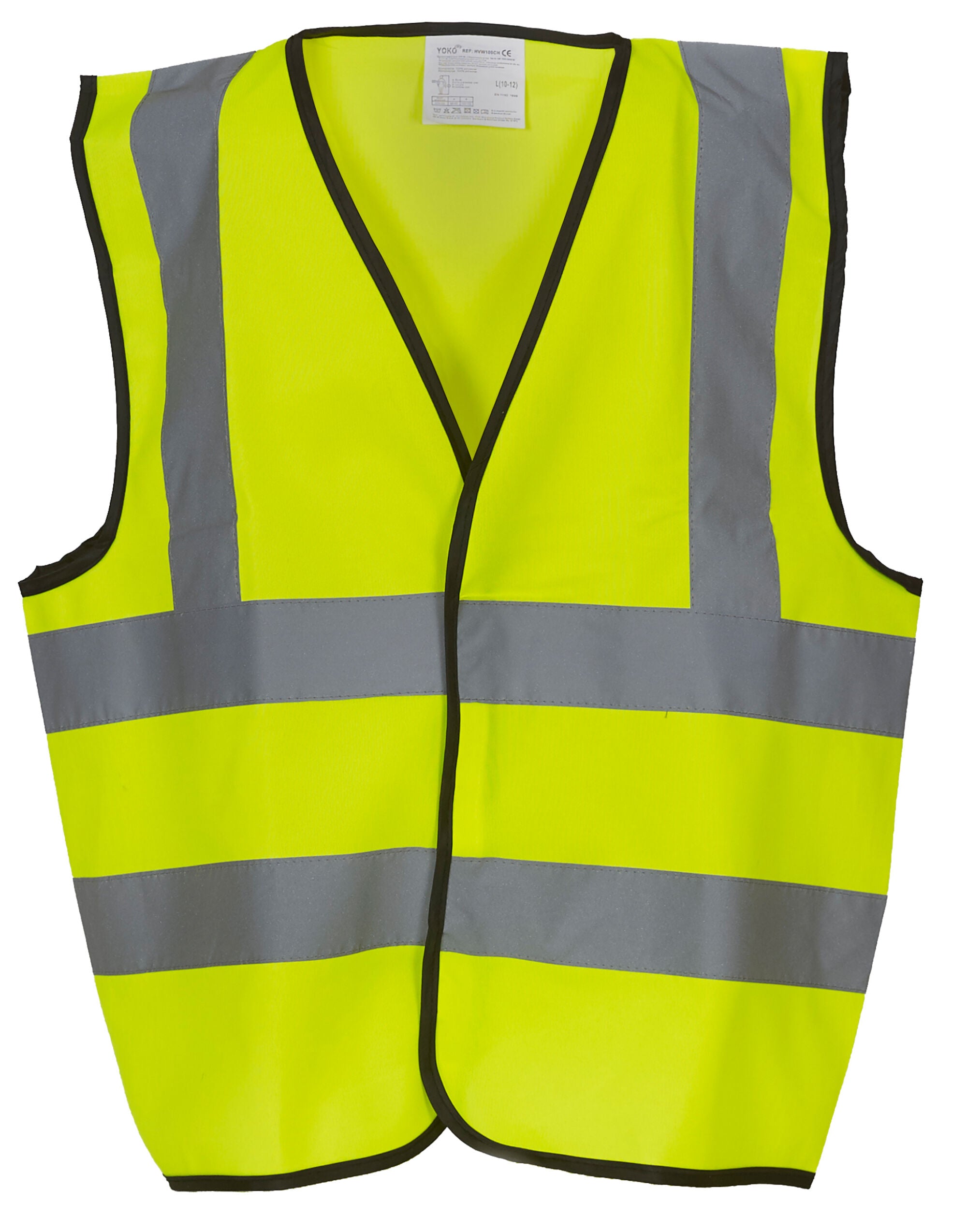 Yoko Childrens HV Waistcoat hvw100ch - Hi-Vis Yellow - Customisable Safetywear