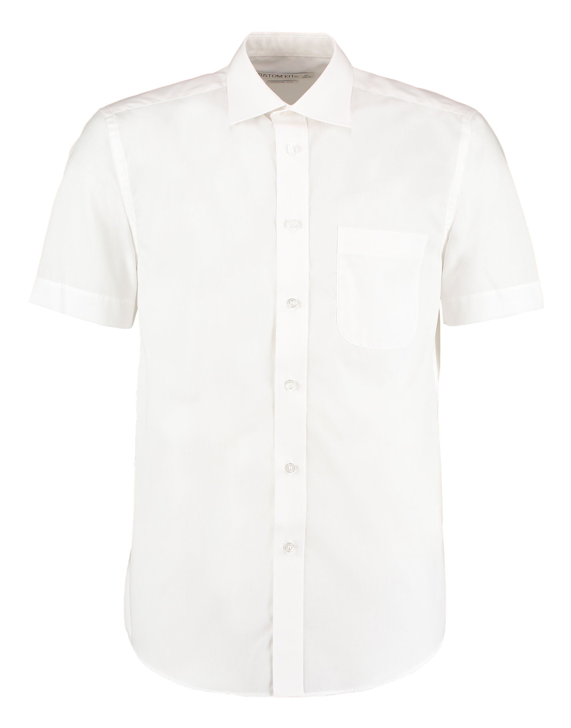 Kustom Kit Men SS Classic Business Shirt KK102 - White - Customisable Corporate Wear