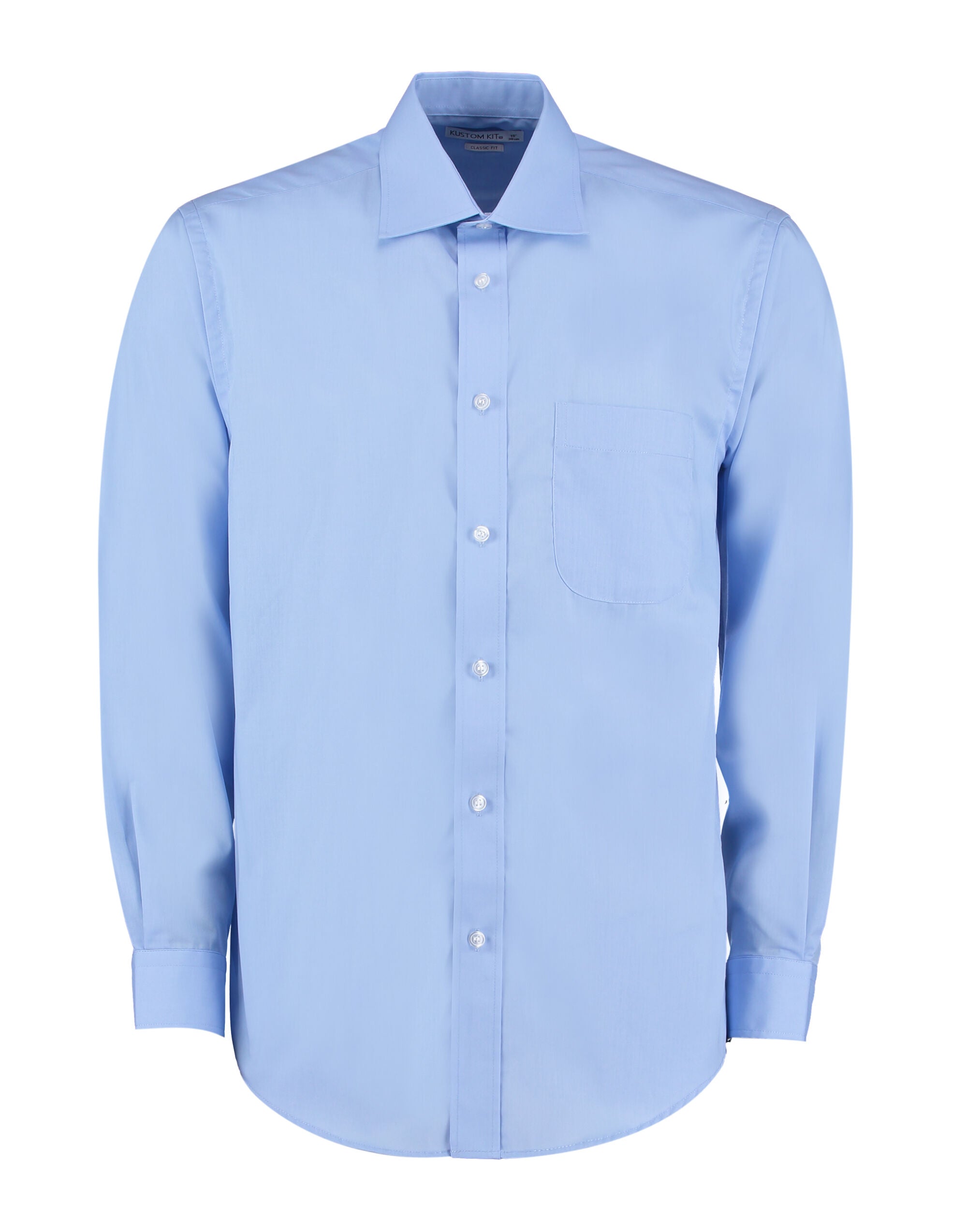 Kustom Kit Men LS Classic Business Shirt KK104 - Light Blue - Customisable Corporate Wear