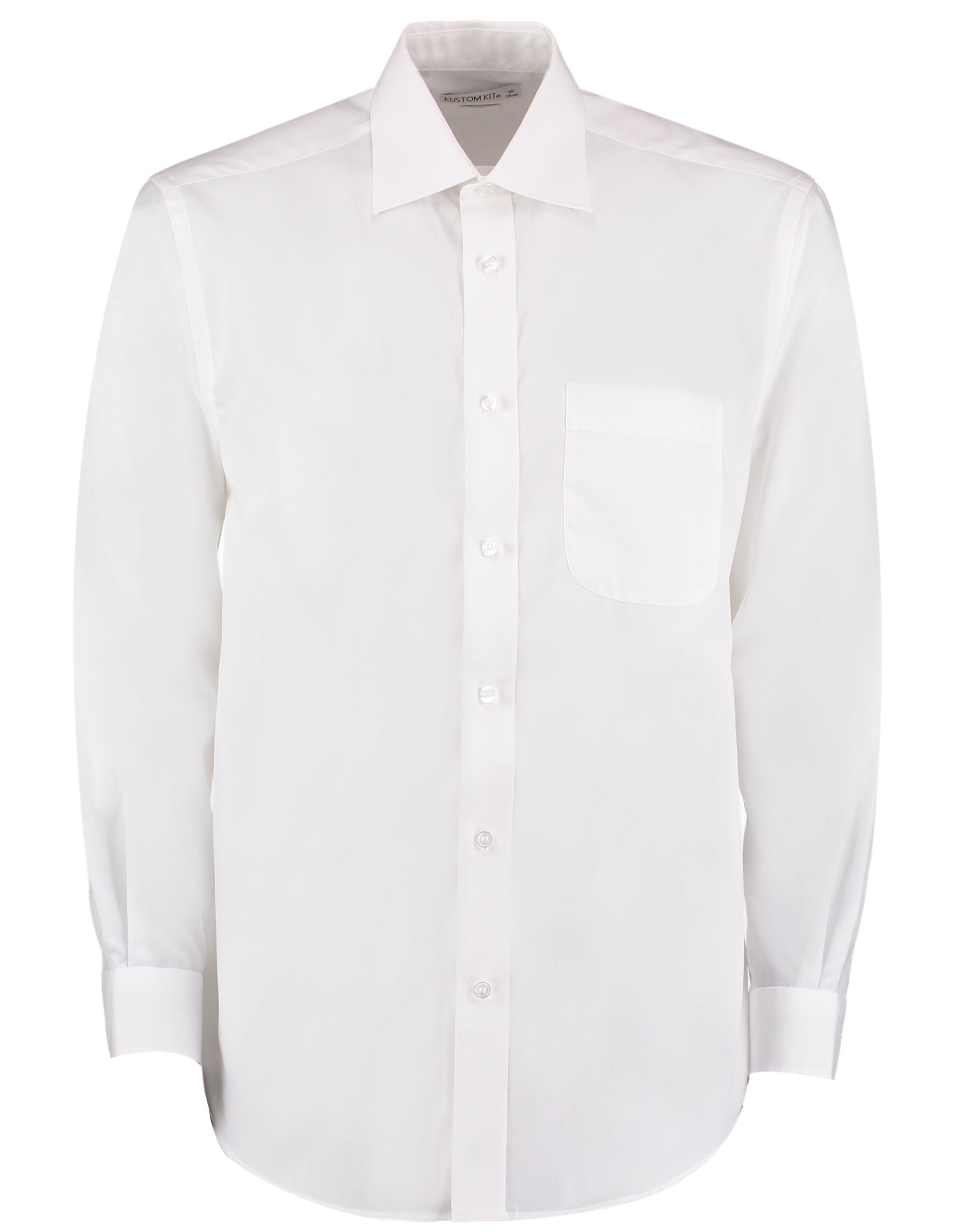 Kustom Kit Men LS Classic Business Shirt KK104 - White - Customisable Corporate Wear