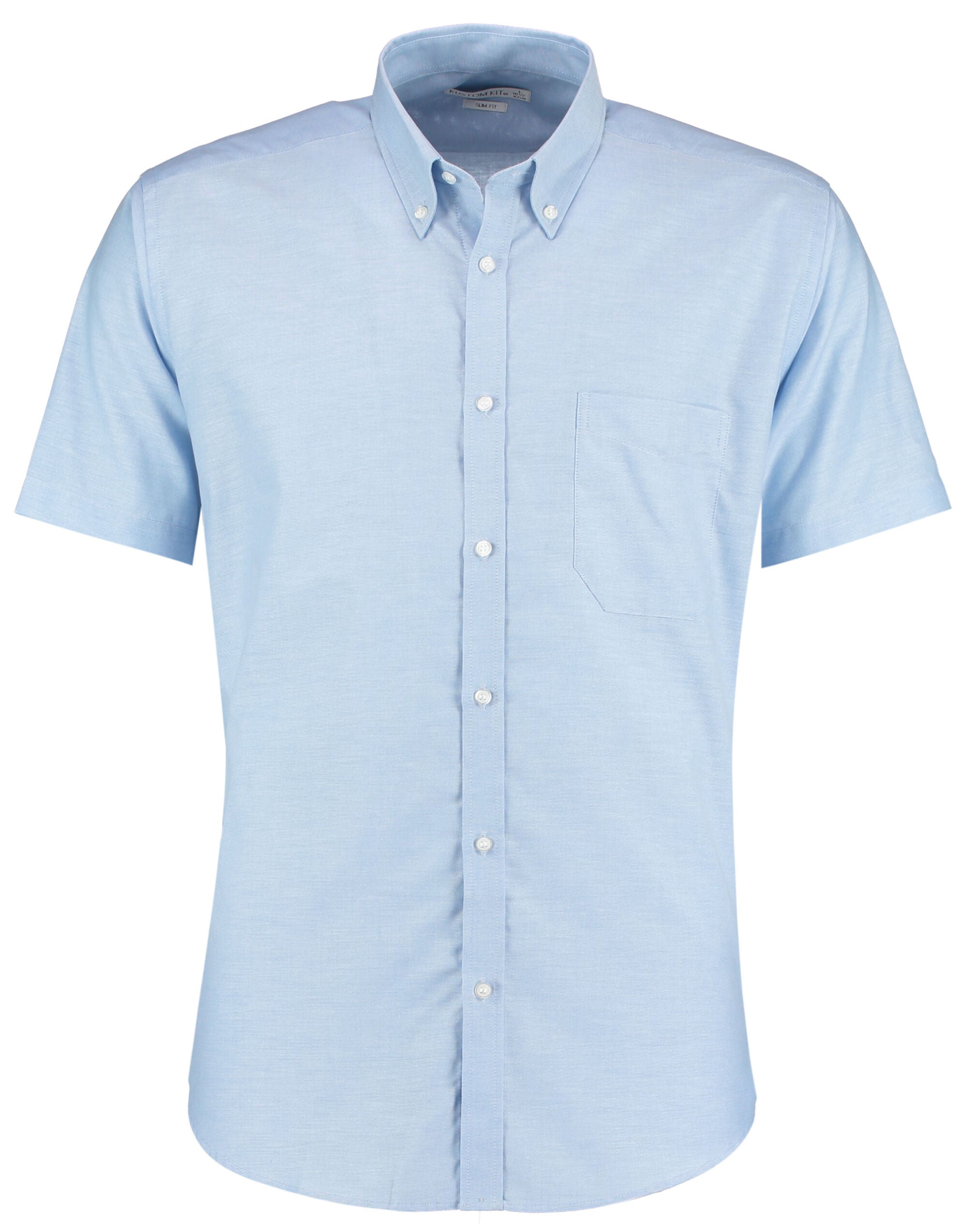 Kustom Kit Mens SS Slim Workwear Shirt KK183 - Light Blue - Customisable Corporate Wear