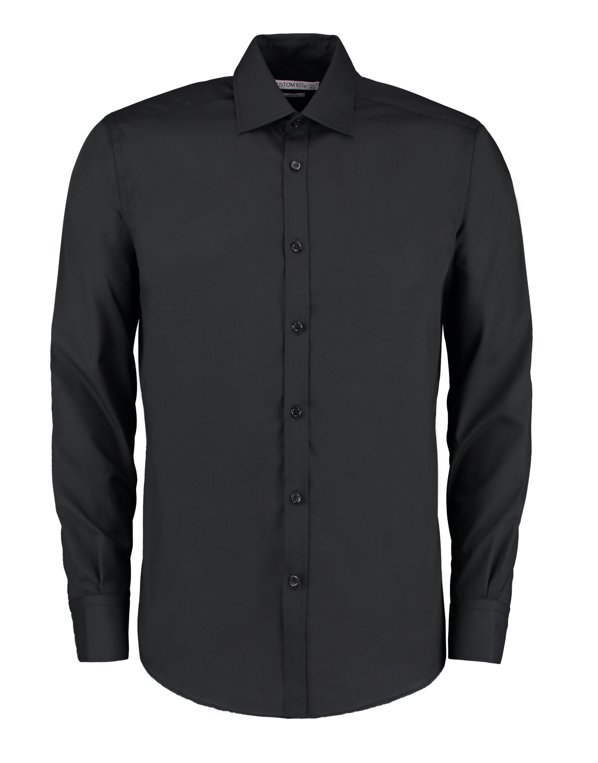 Kustom Kit Mens LS Slim Business Shirt KK192 - Black - Customisable Corporate Wear