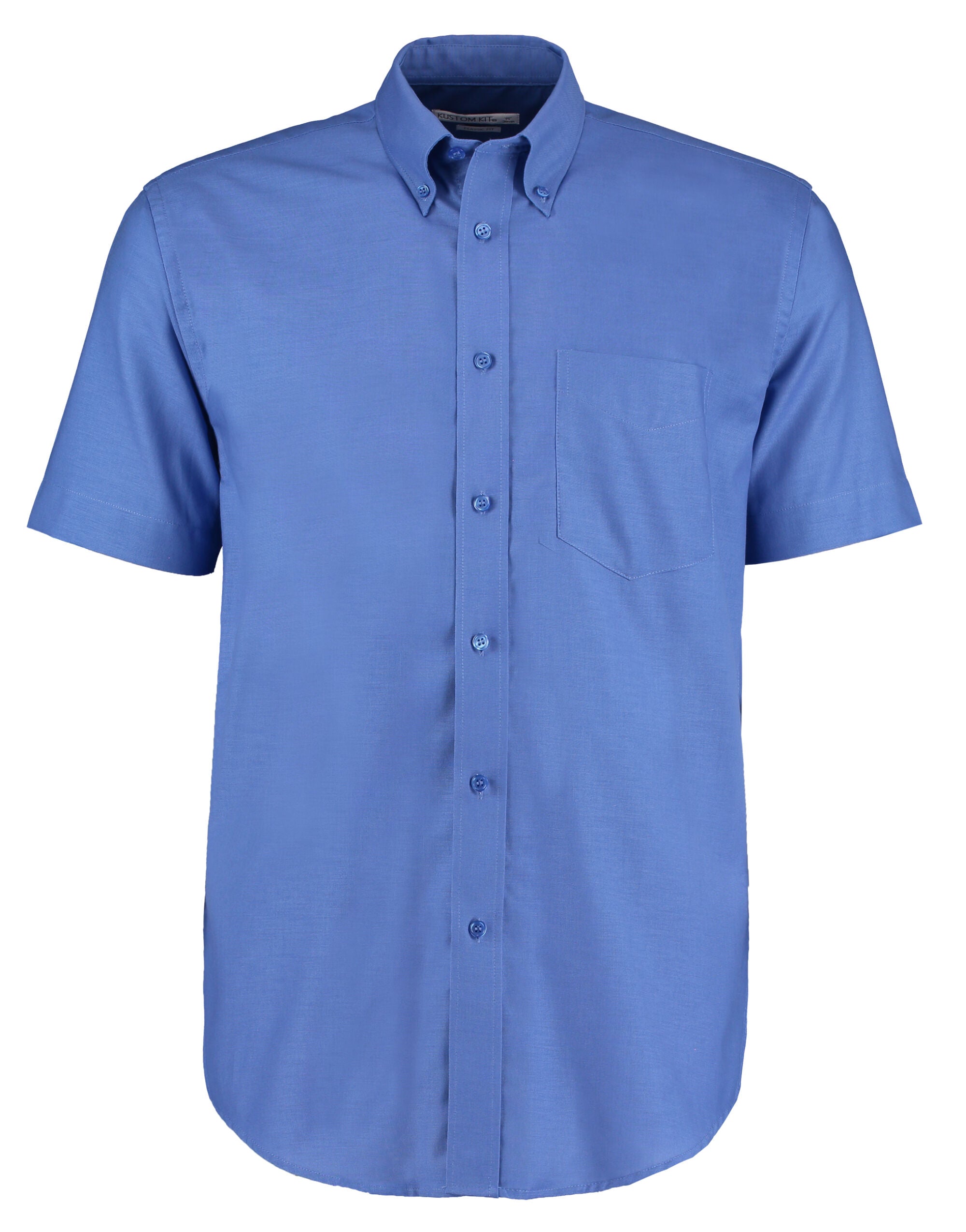 Classic Fit Short Sleeve Workwear Oxford Shirt KK350 - Italian Blue - Customisable Corporate Wear