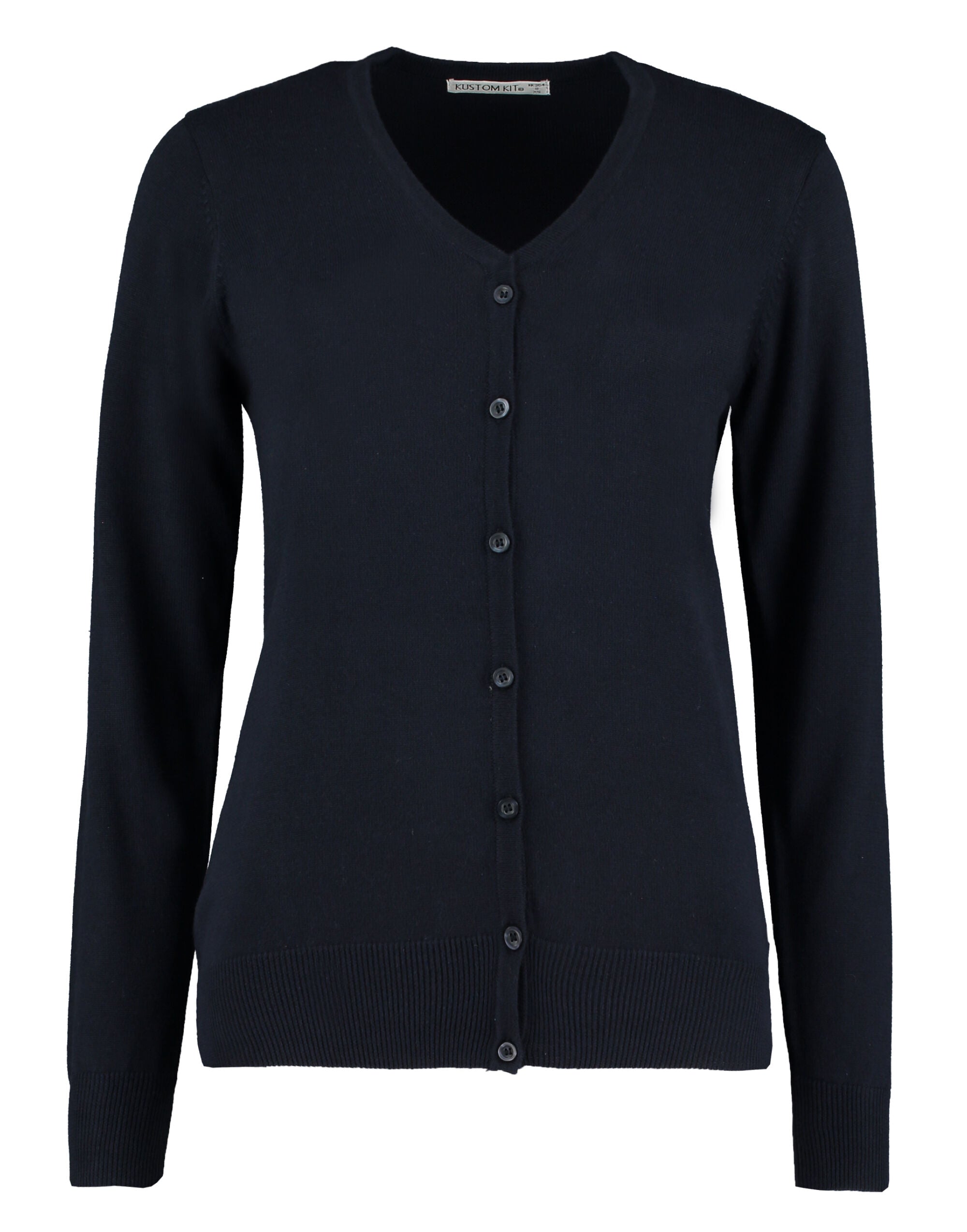 Kustom Kit Ladies V Neck Cardigan KK354 - Navy - Customisable Sweatshirt