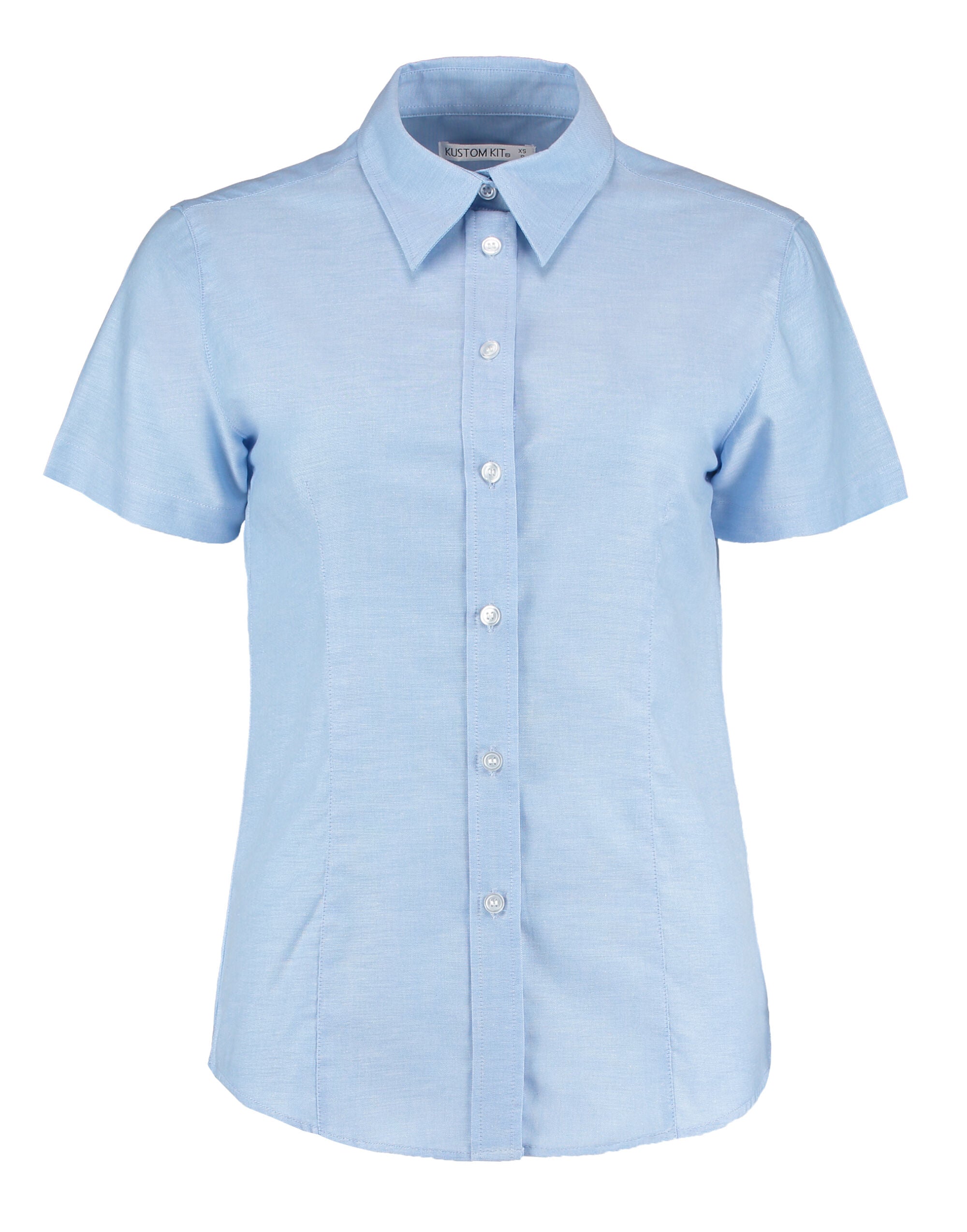 Kustom Kit Ladies SS Workwear Shirt KK360 - Light Blue - Customisable Shirts