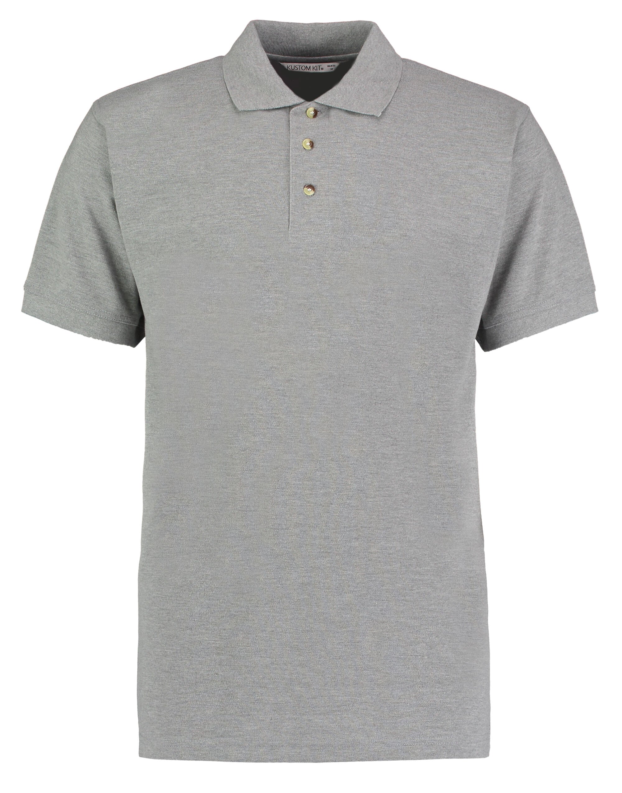 Kustom Kit Mens Workwear Superwash Polo KK400 - Heather Grey - Customisable Polos