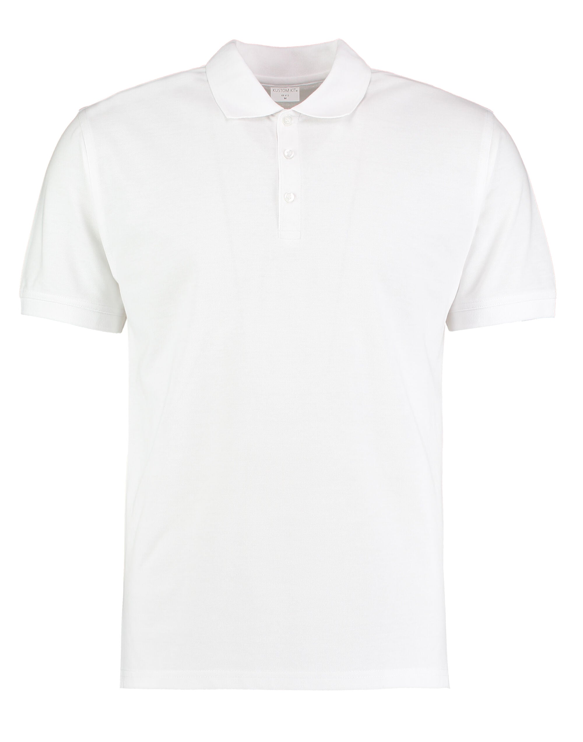 Kustom Kit Mens Slim Superwash Polo KK413 - White - Customisable Polos