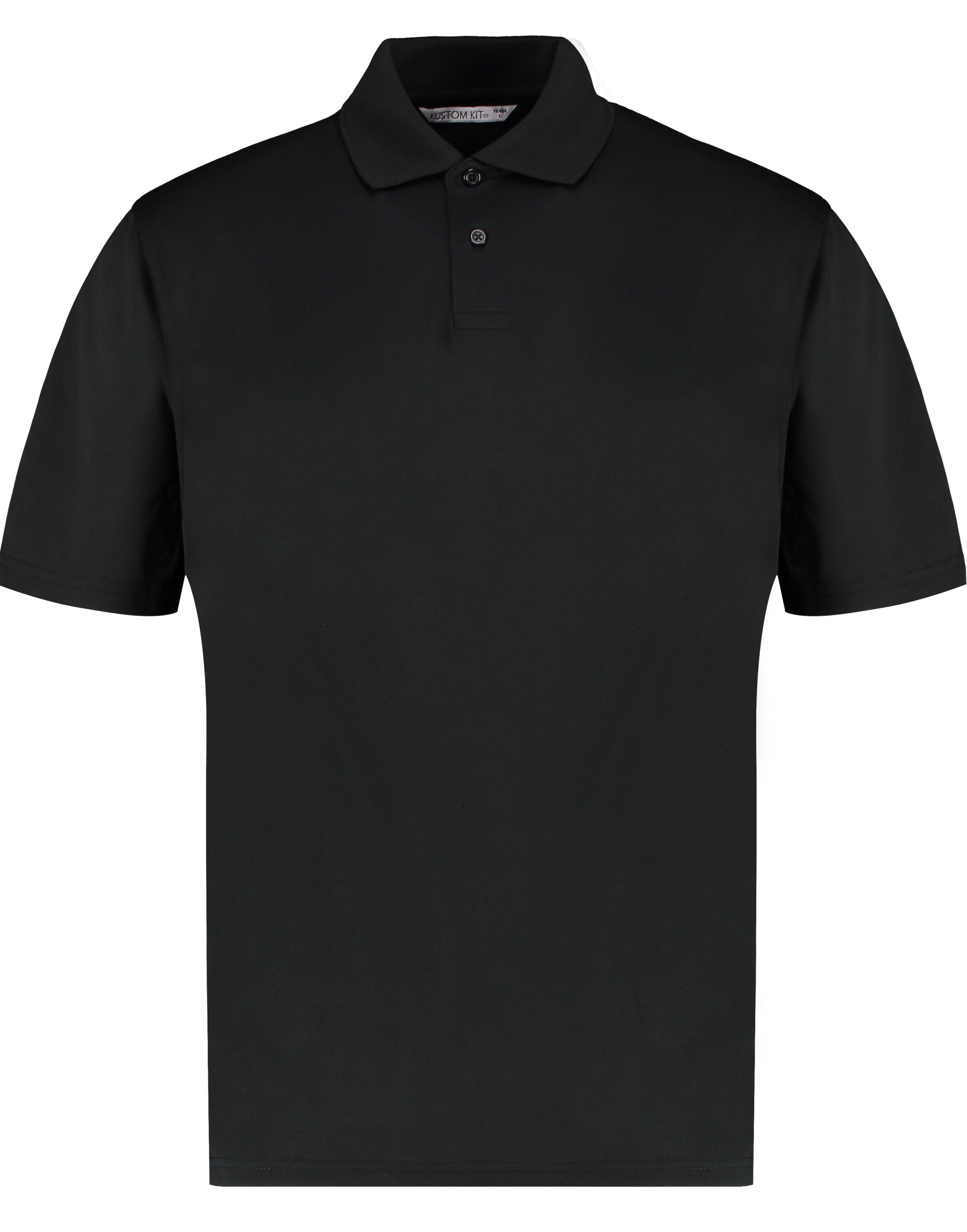 Kustom Kit Mens Cooltex Plus Pique Polo KK444 - Black - Customisable Polos