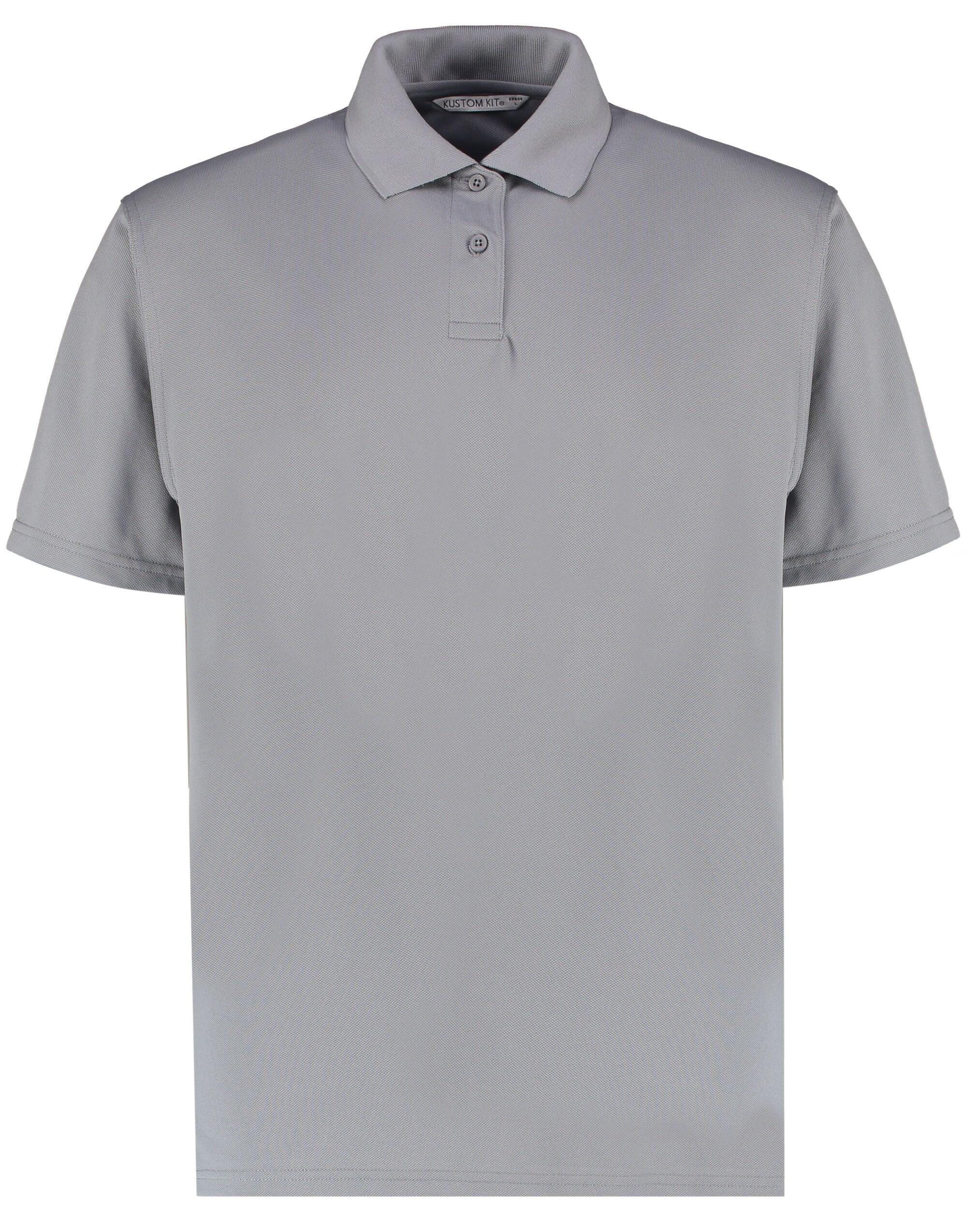 Kustom Kit Mens Cooltex Plus Pique Polo KK444 - Heather Grey - Customisable Polos