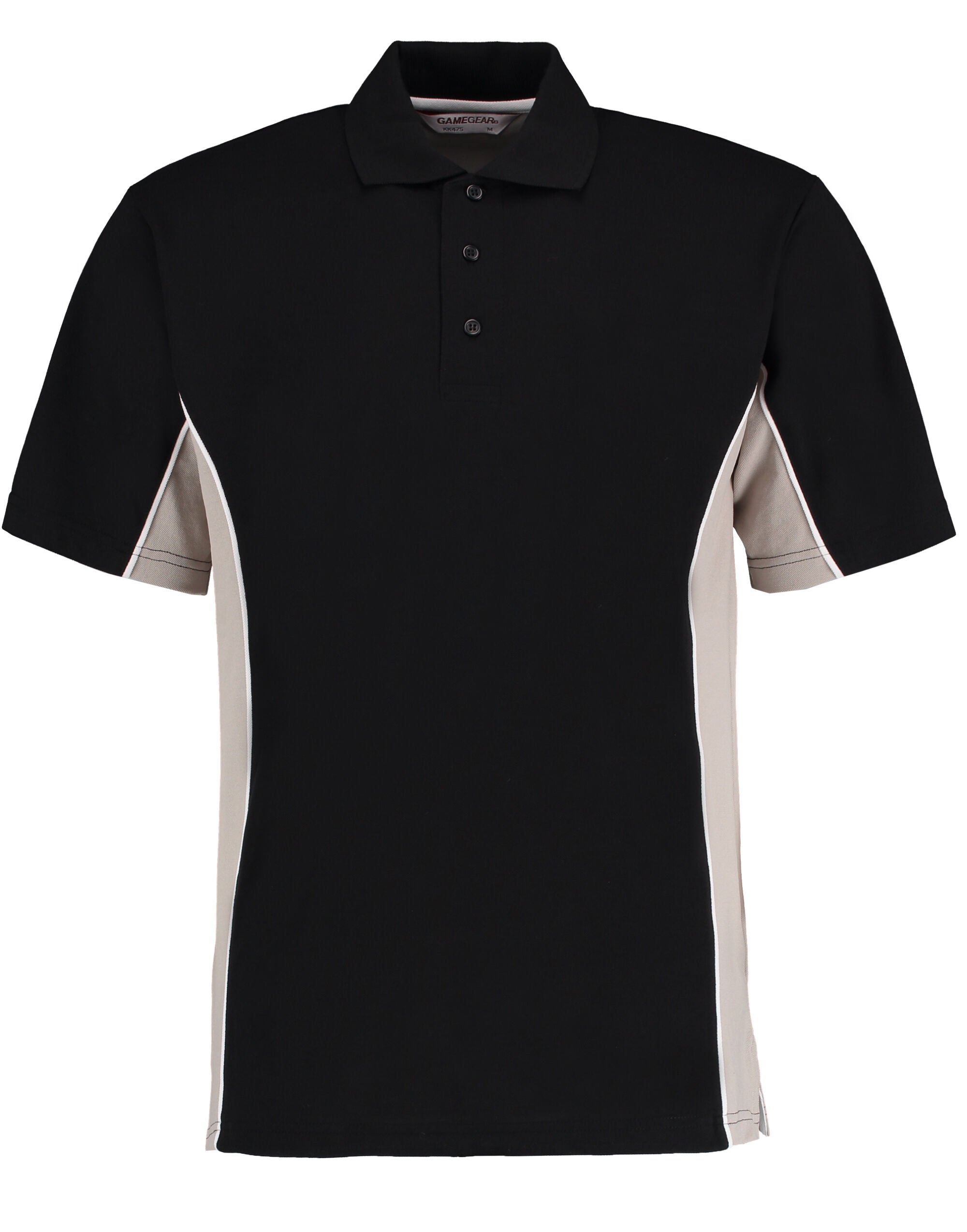 Kustom Kit Mens Classic Track Polo KK475 - Black Grey White - Customisable Polos