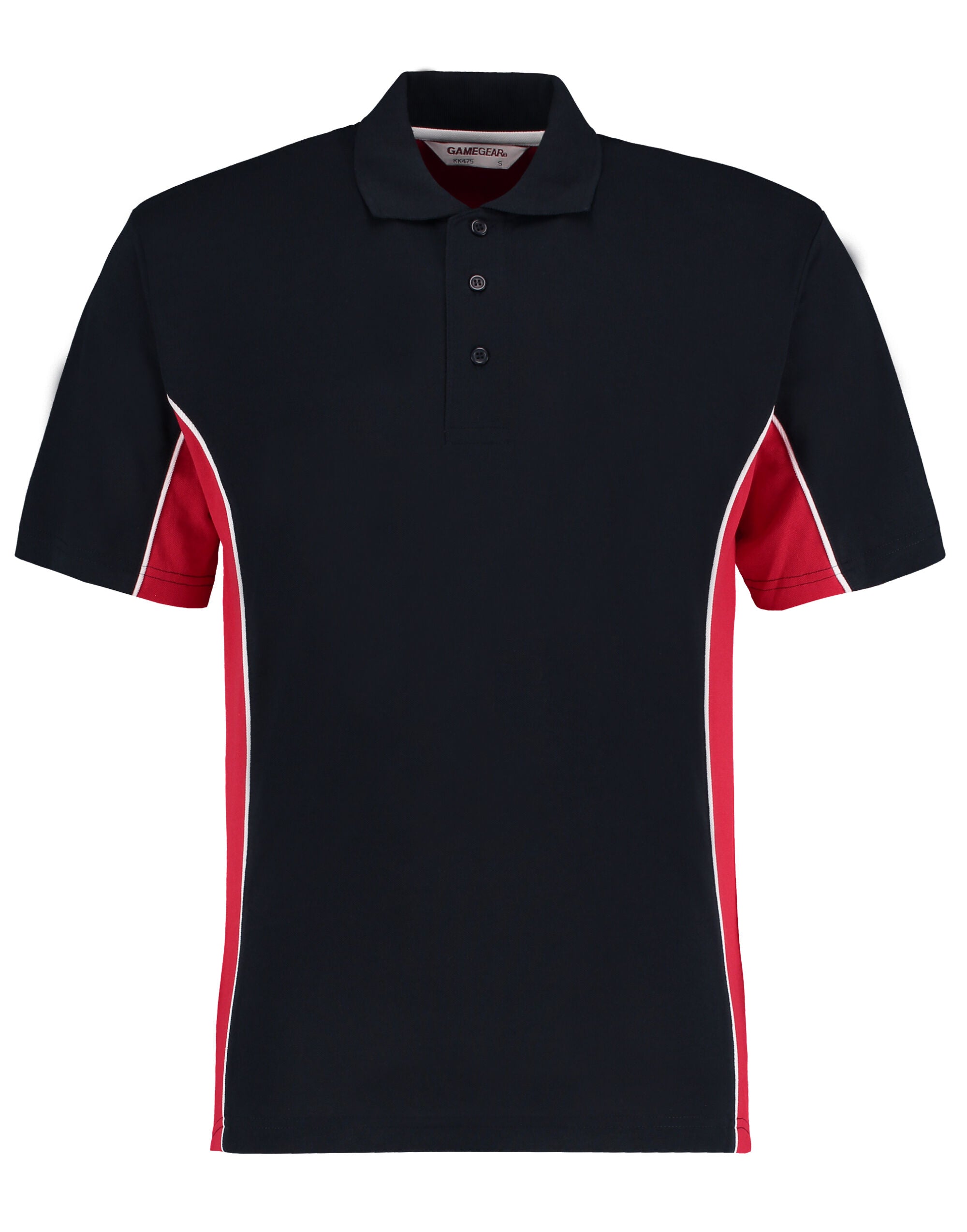 Kustom Kit Mens Classic Track Polo KK475 - Navy Red White - Customisable Polos